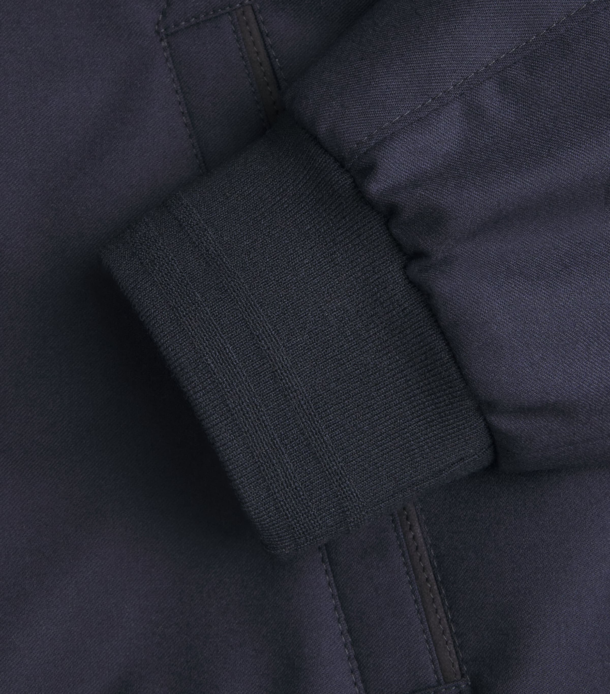 Canali Mens Wool Bomber Jacket Navy Image 6
