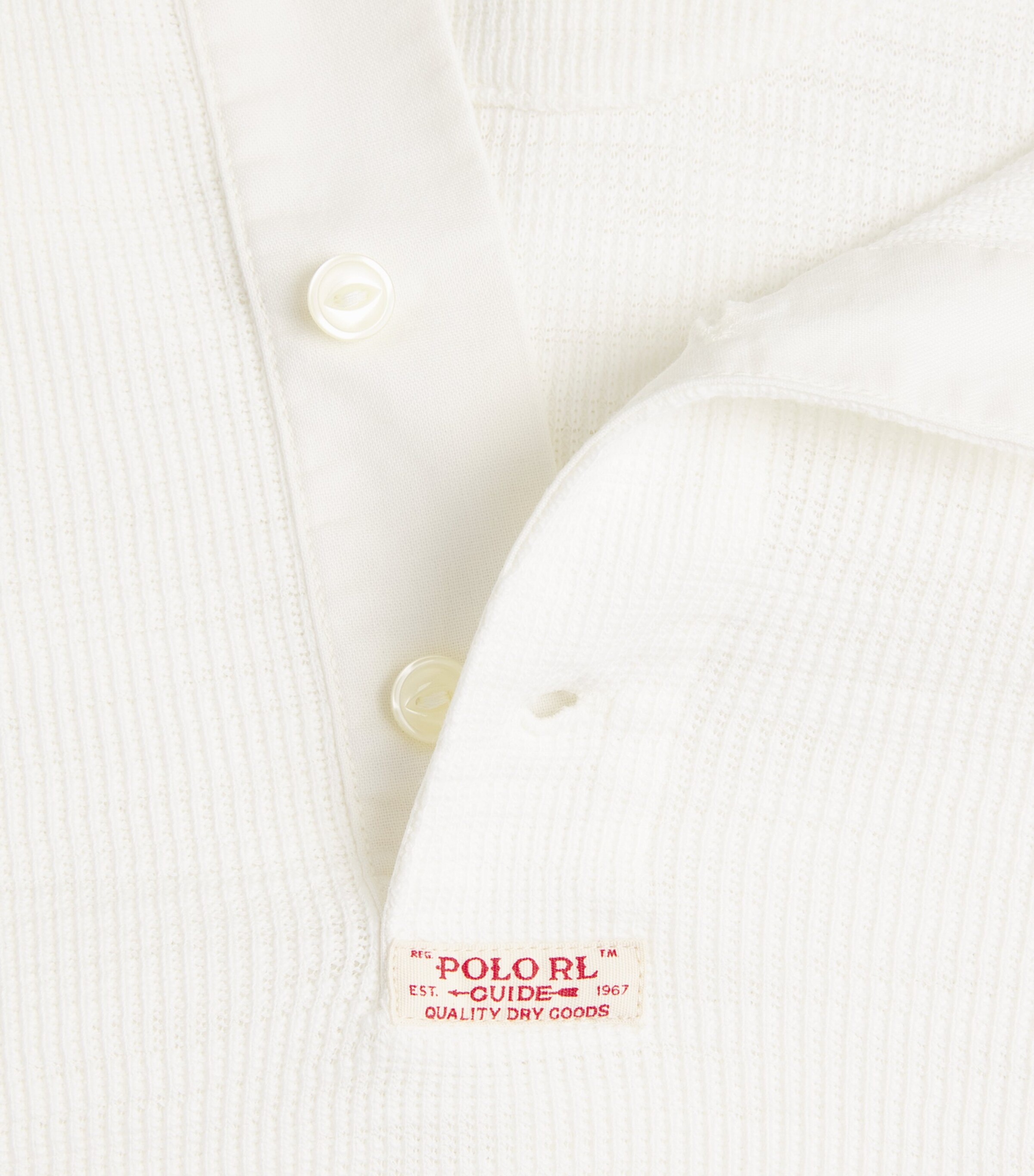 Polo Ralph Lauren Mens Long-Sleeve Henley T-Shirt White Image 5