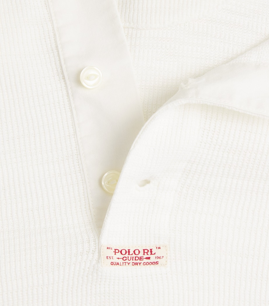 Polo Ralph Lauren Mens Long-Sleeve Henley T-Shirt White Image 5