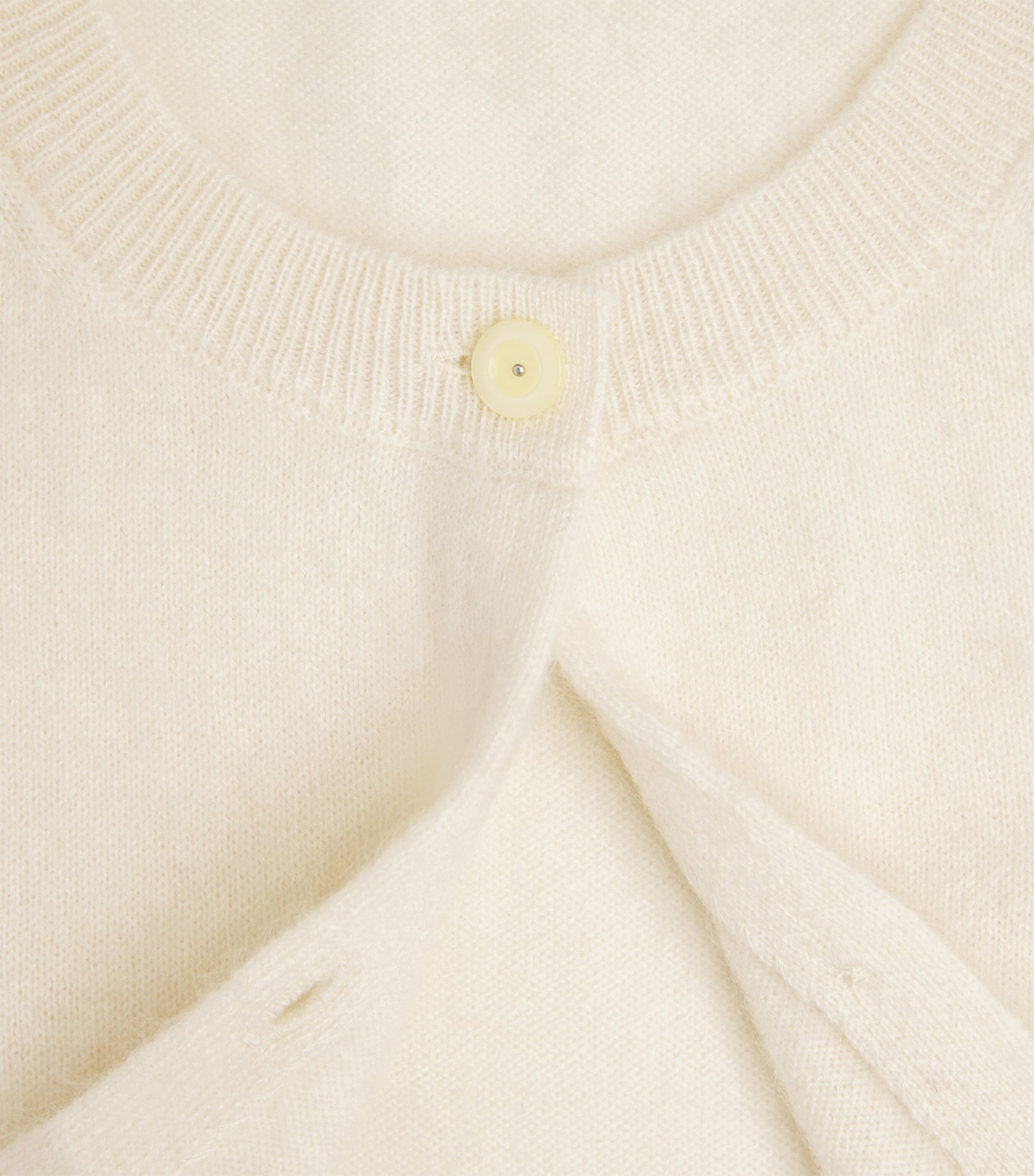 Brushed Cashmere Cardigan C05-IVORY Image 5