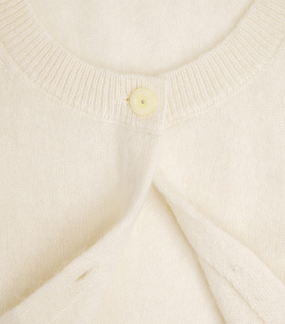 Brushed Cashmere Cardigan C05-IVORY Image 5