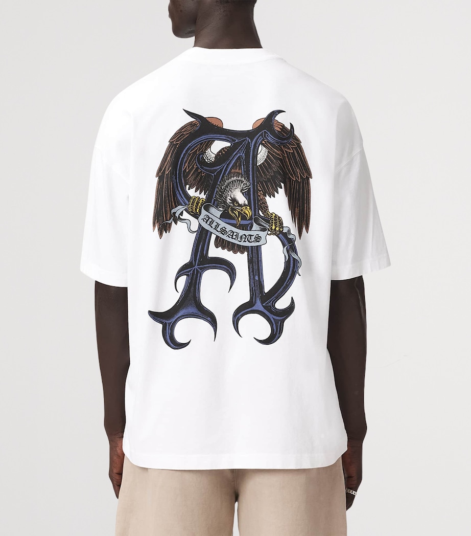 AllSaints Mens Organic Cotton Raptour T-Shirt Optic White Image 4