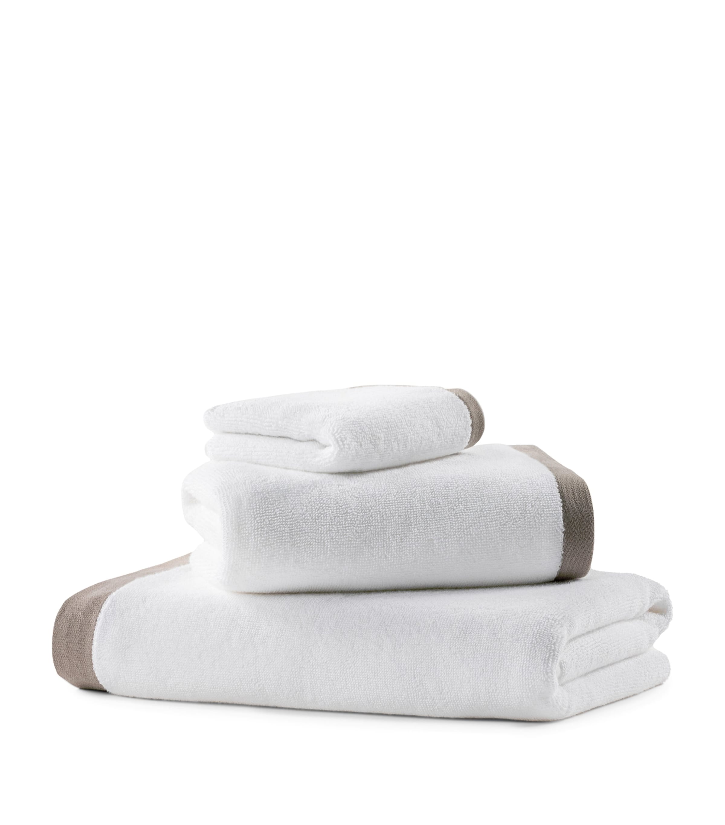 Hamam Organic Cotton Vesta Guest Towel (30cm x 40cm) White/vapour Image 1