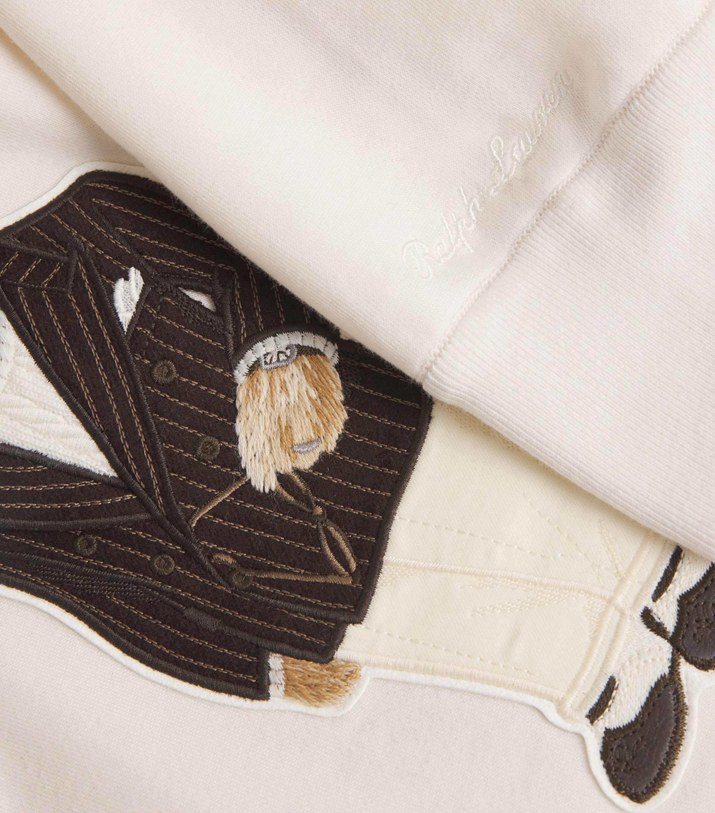 Cotton-Cashmere Polo Bear Hoodie CLASSIC CREAM Image 5