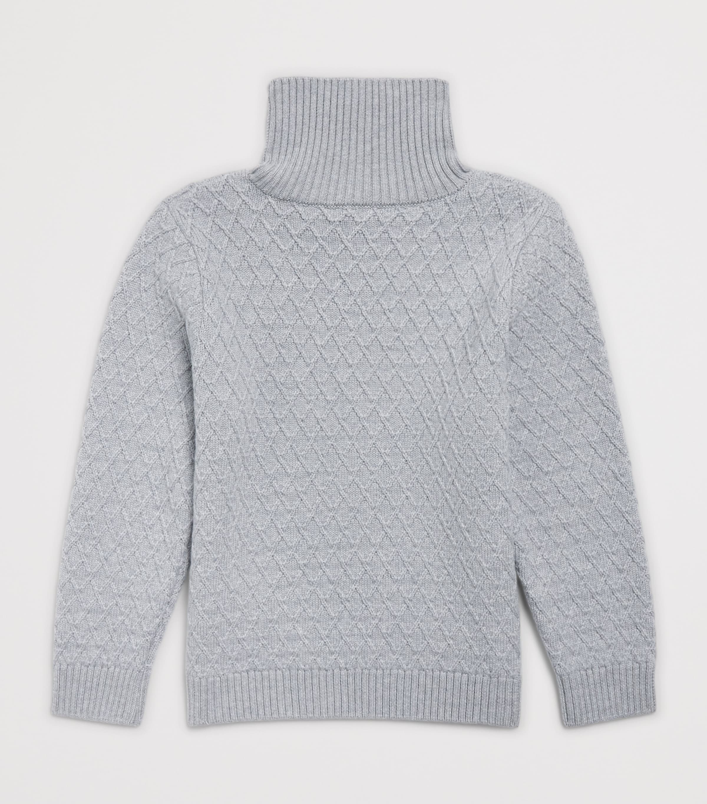 Eleventy Kids Virgin Wool Funnel-Neck Sweater (2-16 Years) Beige Chiaro Mel Image 2