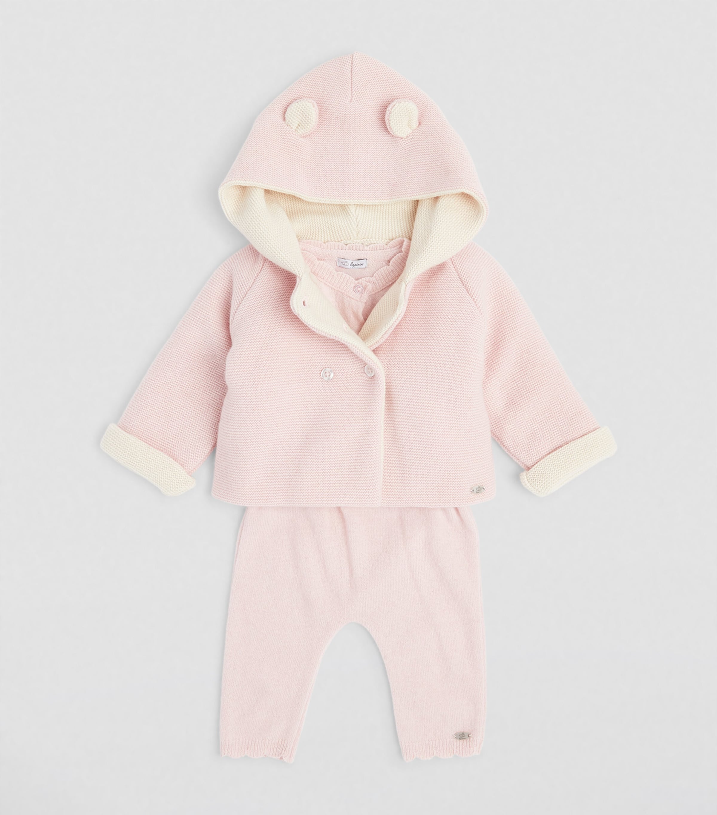 Teddy Coat (1-9 Months) PALE PINK Image 2