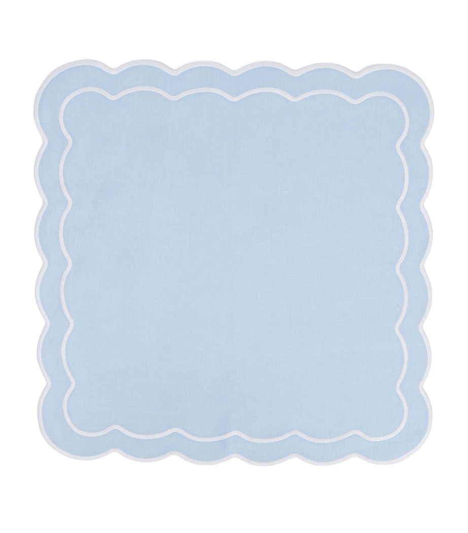 Set of 4 Bella Blue Napkins (50cm x 50cm) PALE BLUE Image 1