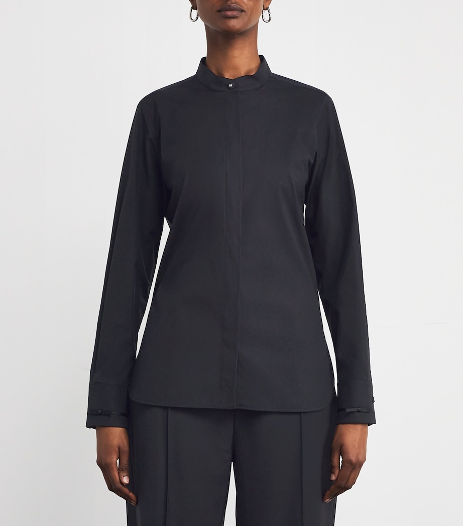 Poplin Stretch Otranto Shirt BLACK Image 3