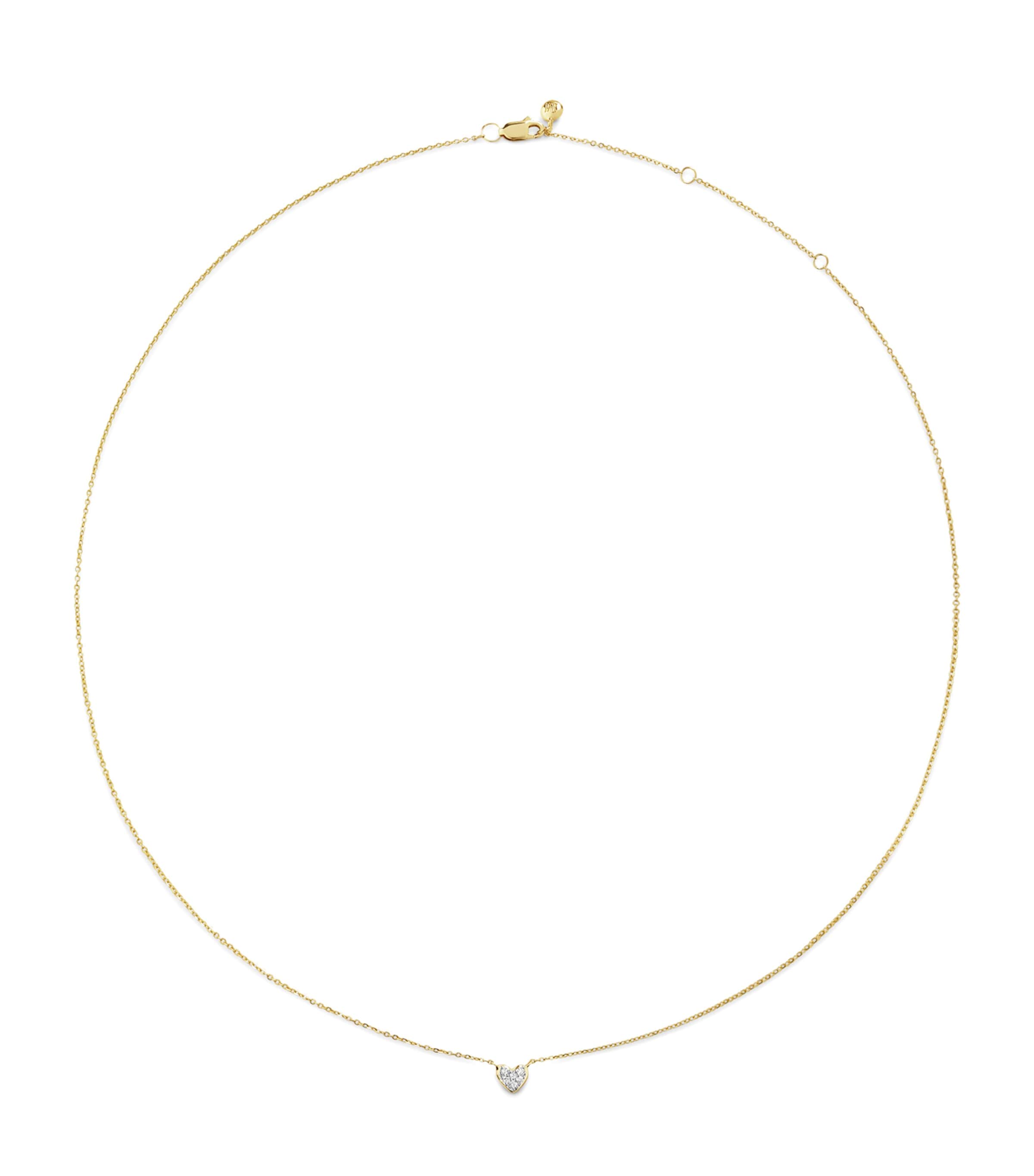 Monica Vinader Gold And Diamond Mini Heart Necklace
