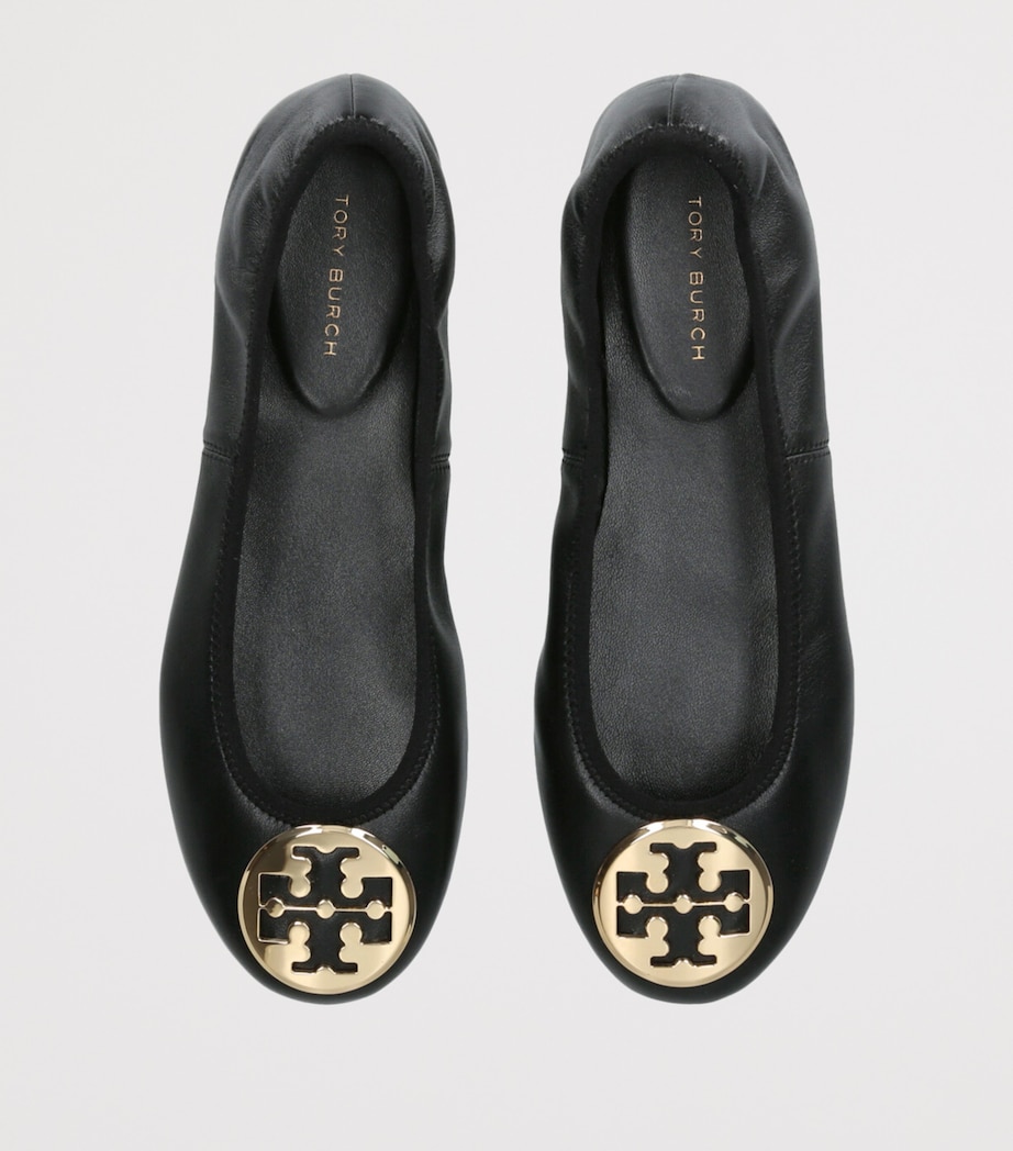 Leather Reva Travel Ballet Flats BLK/OTHER Image 4