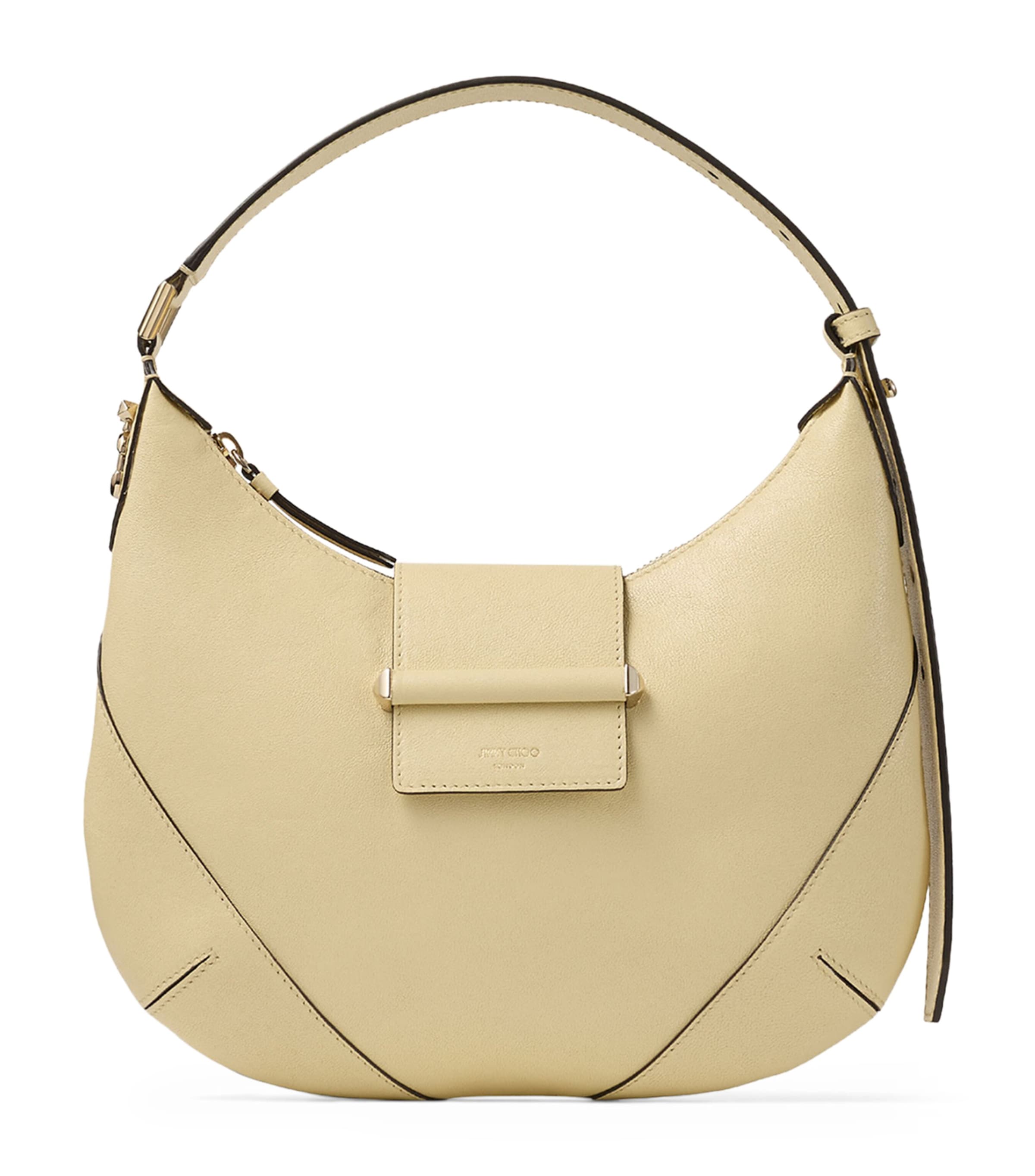 Jimmy Choo Small Bar Leather Shoulder Bag In Yellow