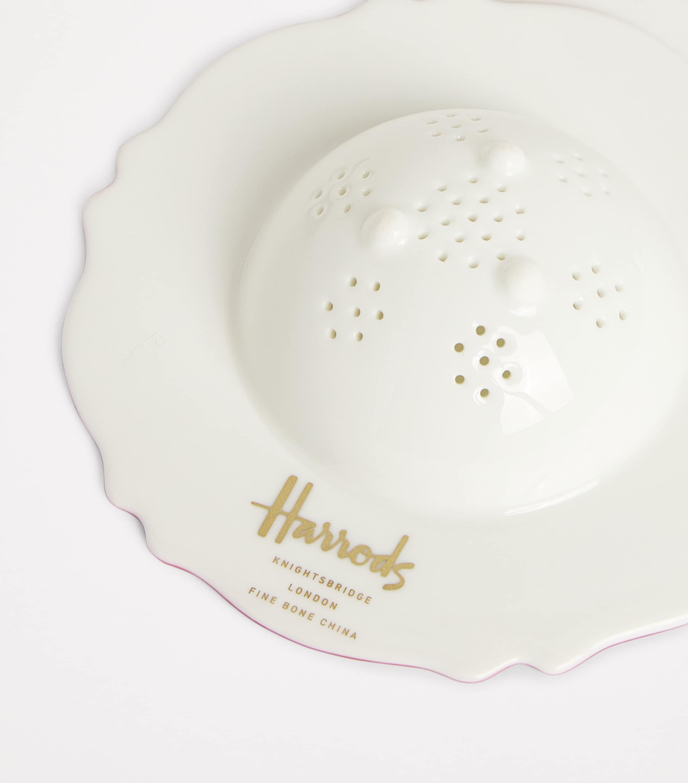 Bone China Toile Tea Strainer PINK Image 4