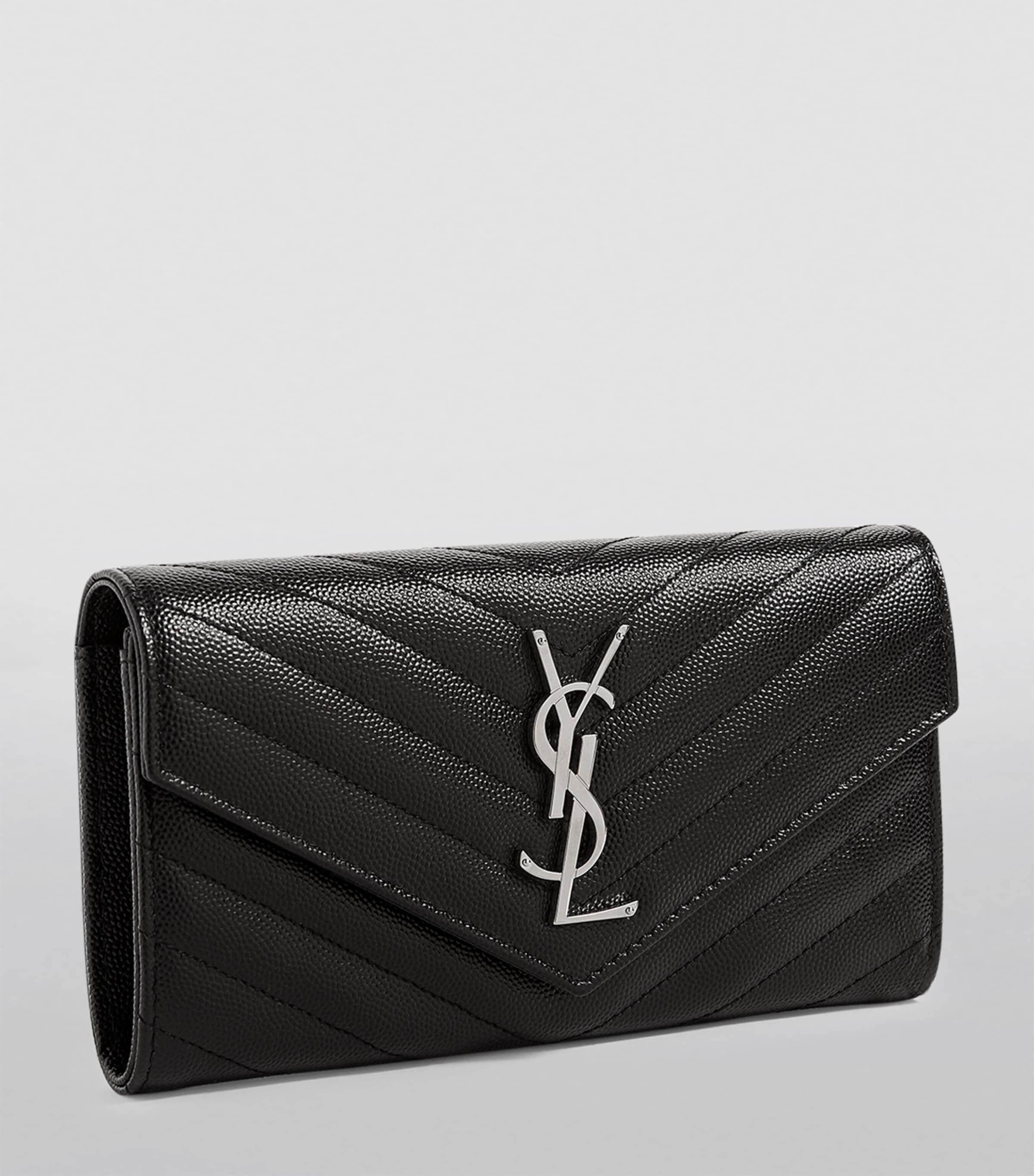 Monogram Saint Laurent Matelassé Large Flap Wallet Image 4