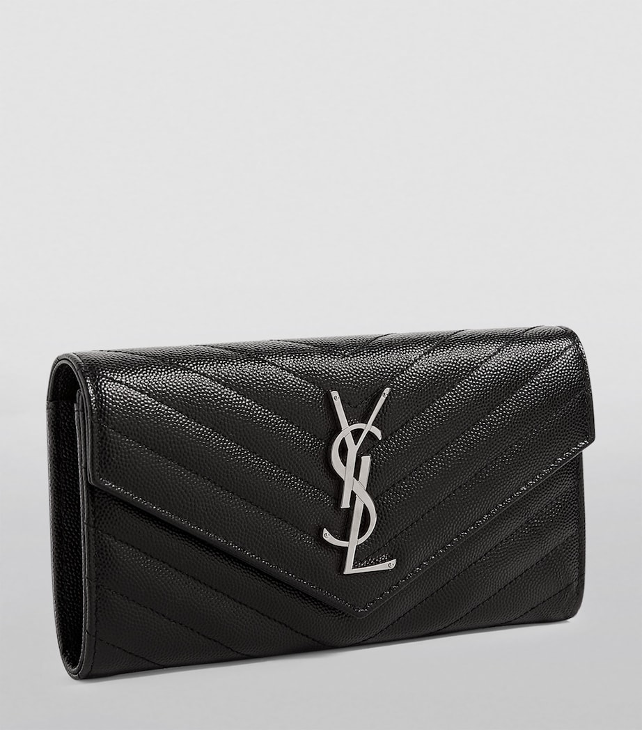 Monogram Saint Laurent Matelassé Large Flap Wallet Image 4