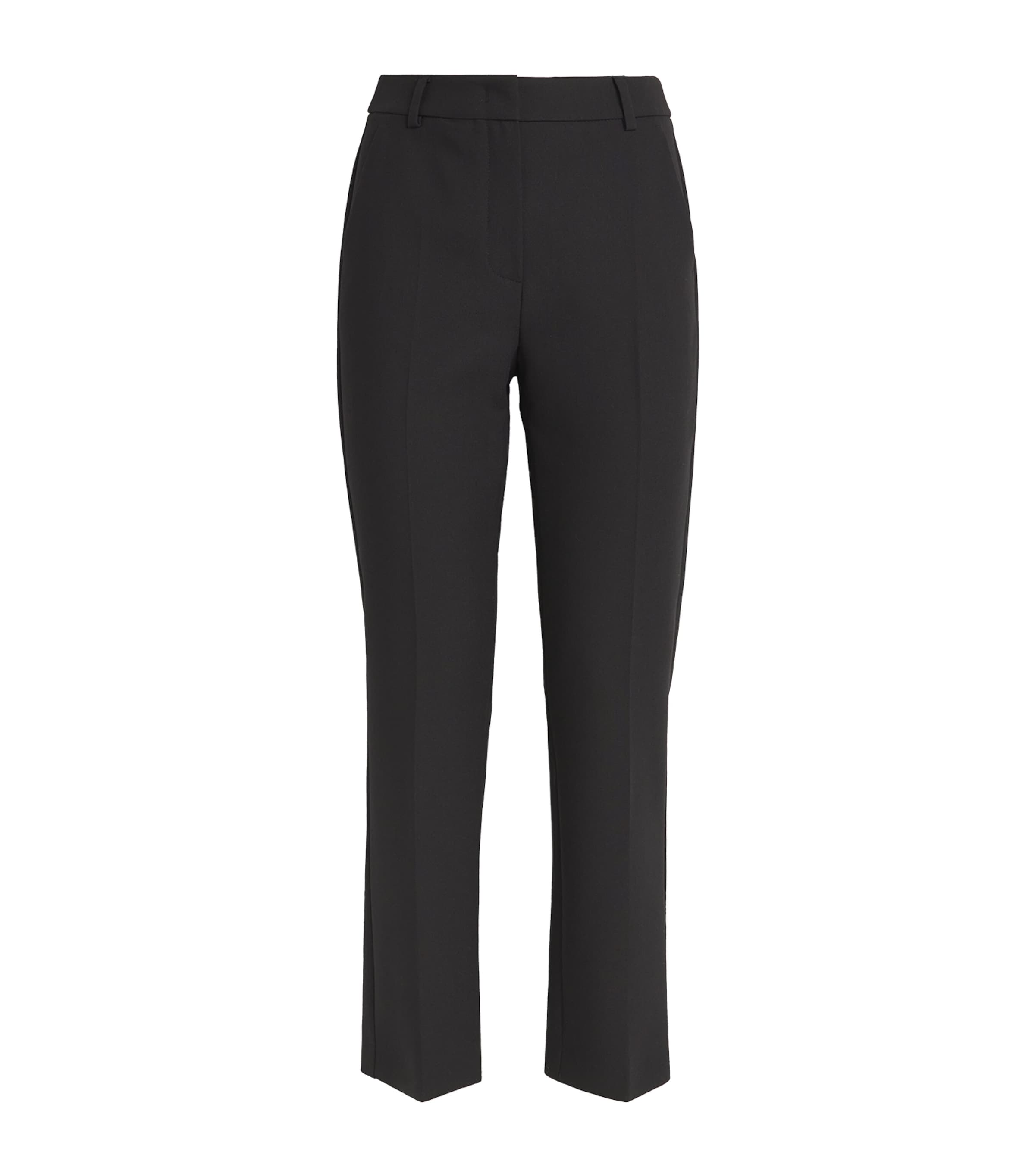 Weekend Max Mara Straight Tailored Trousers In Black