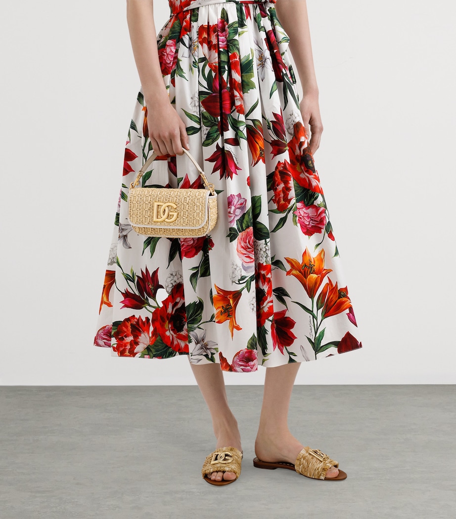 Raffia Top-Handle Bag 8W047-CREMA/AVORIO Image 2