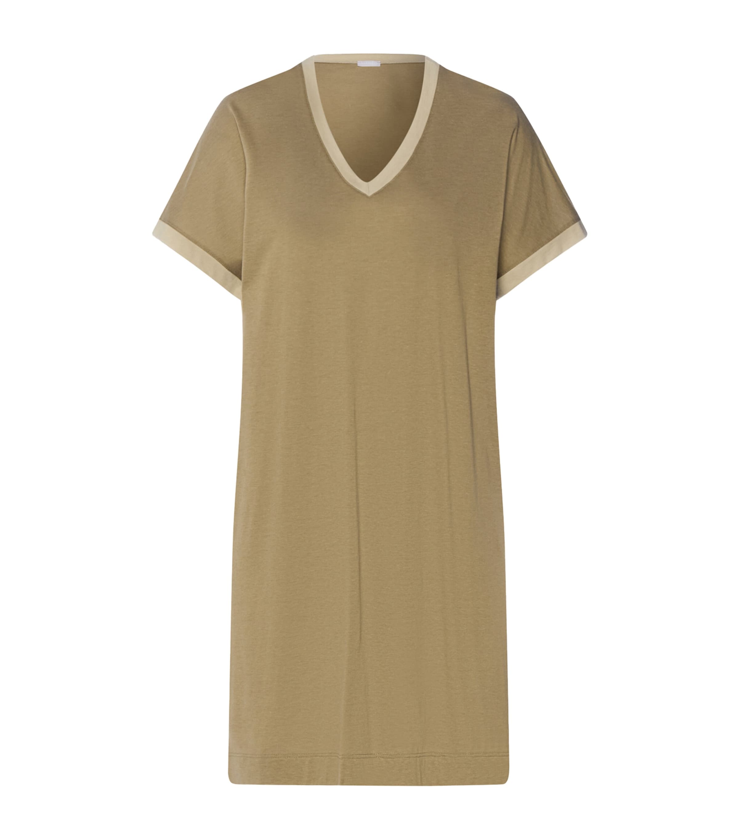 Hanro Womens Cotton-Modal Laura Nightdress Covert Green Image 1