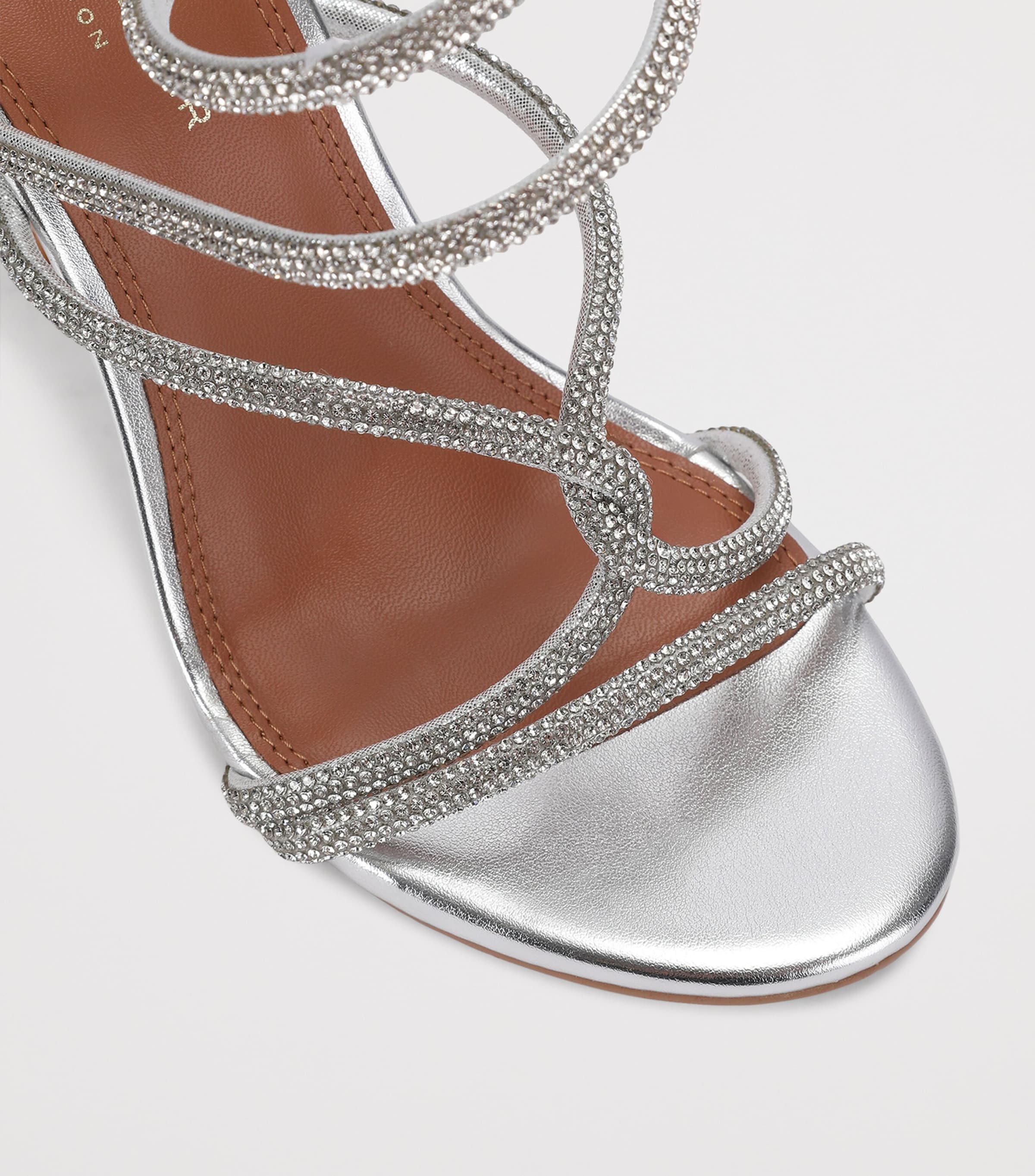 Kurt Geiger London Embellished Spiral Sandals 90 Silver Image 2