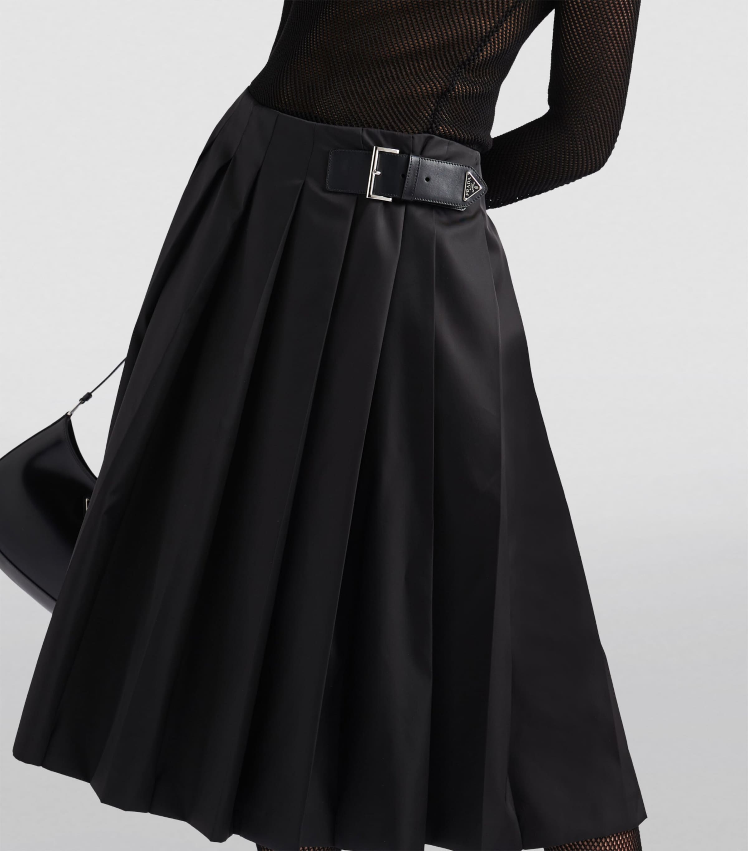 Re-Nylon Pleated Midi Skirt F0002 Image 3