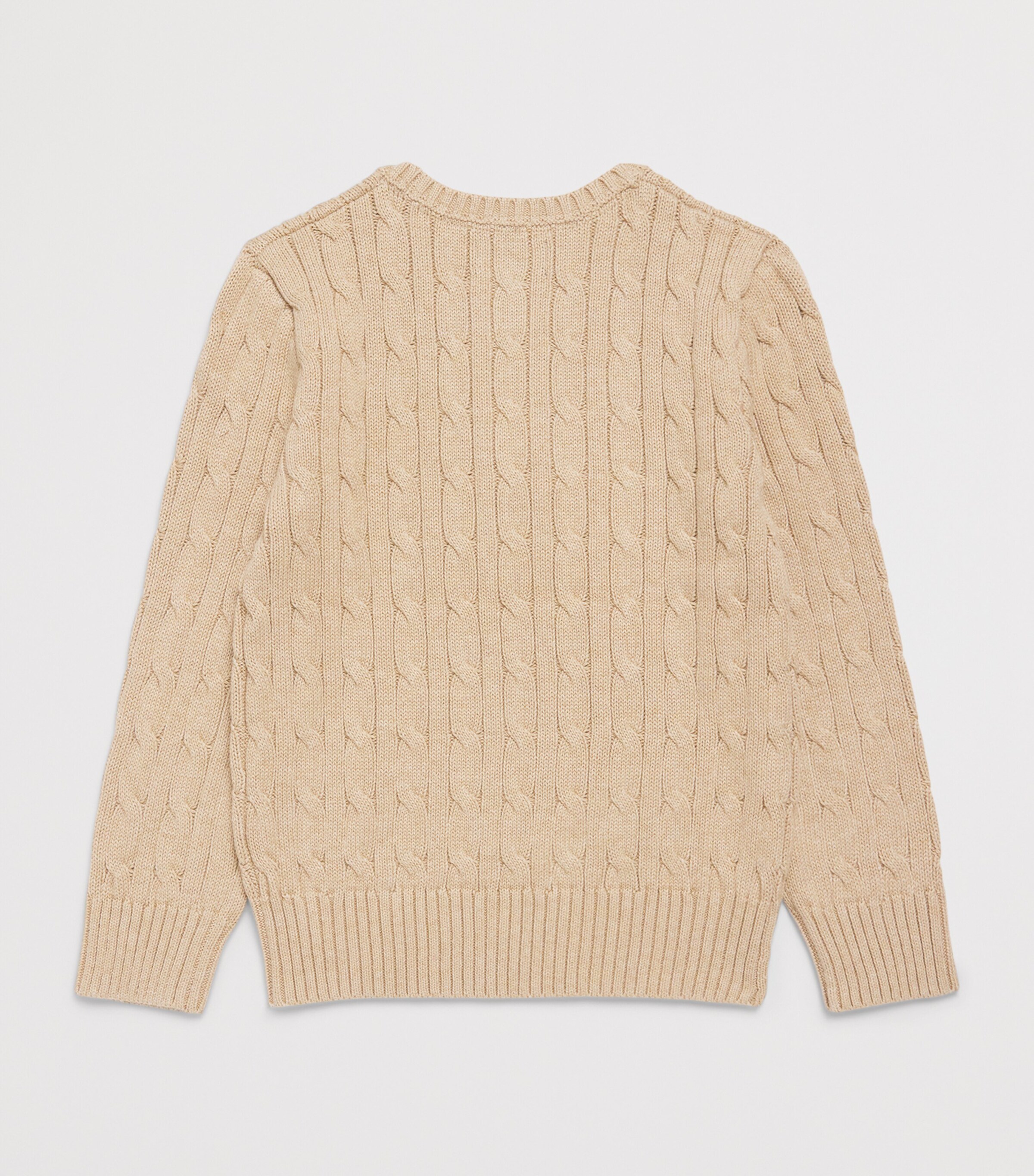 Ralph Lauren Kids Cotton Cable-Knit Sweater (7-14 Years) Tan Image 2