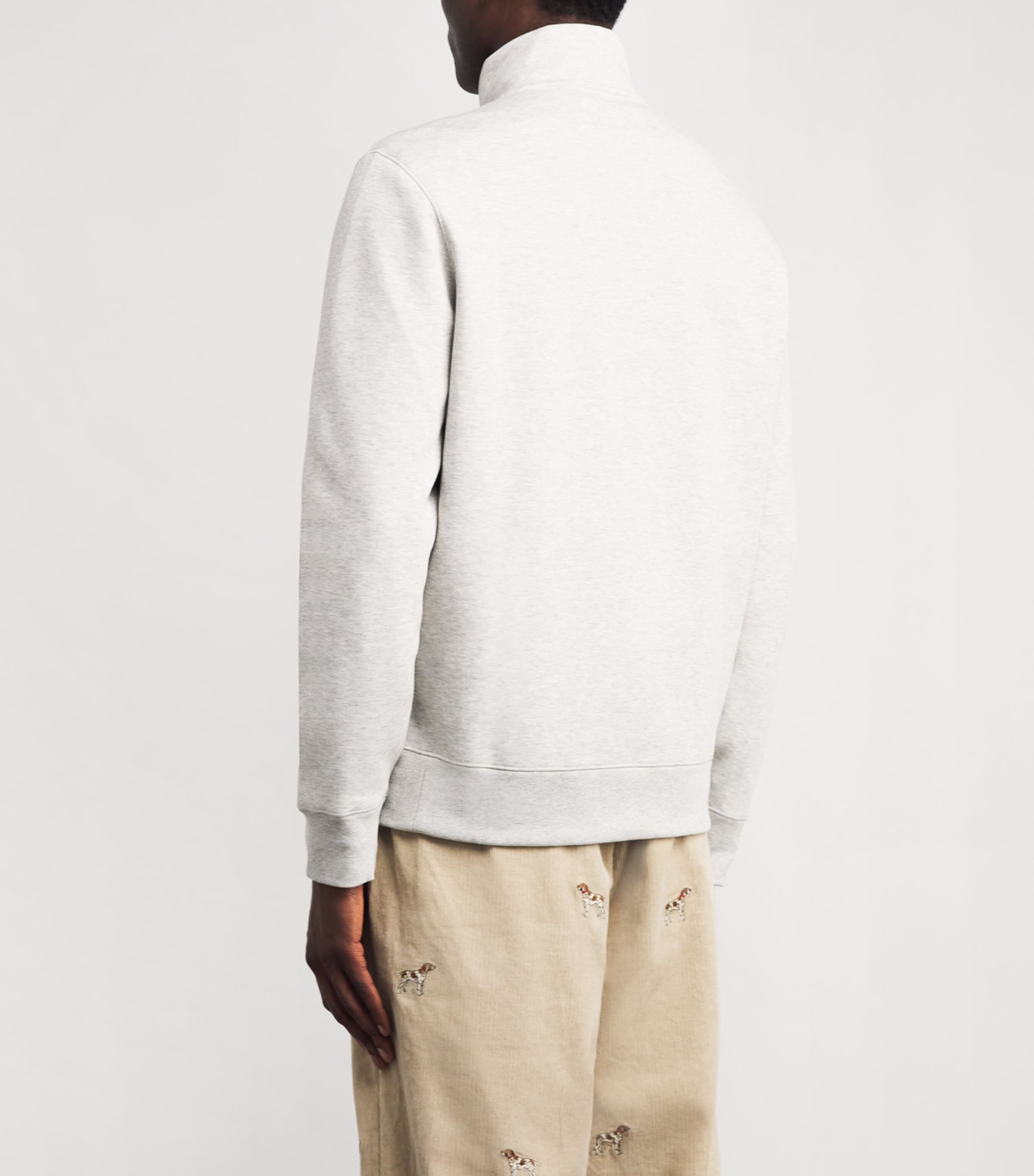 Polo Ralph Lauren Mens Cotton-Blend Quarter-Zip Sweatshirt Lt Sport Image 5