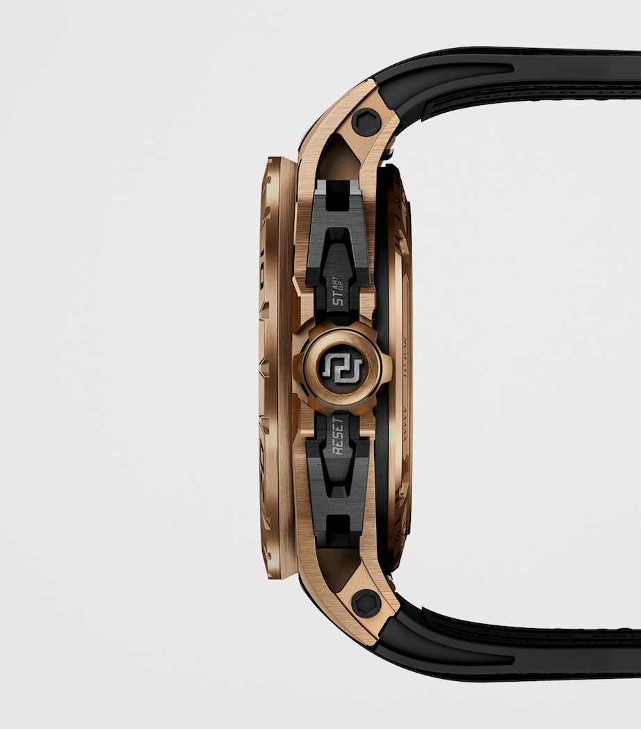 Roger Dubuis Rose Gold Excalibur Spider Flyback Chronograph Watch 45mm Black Image 3