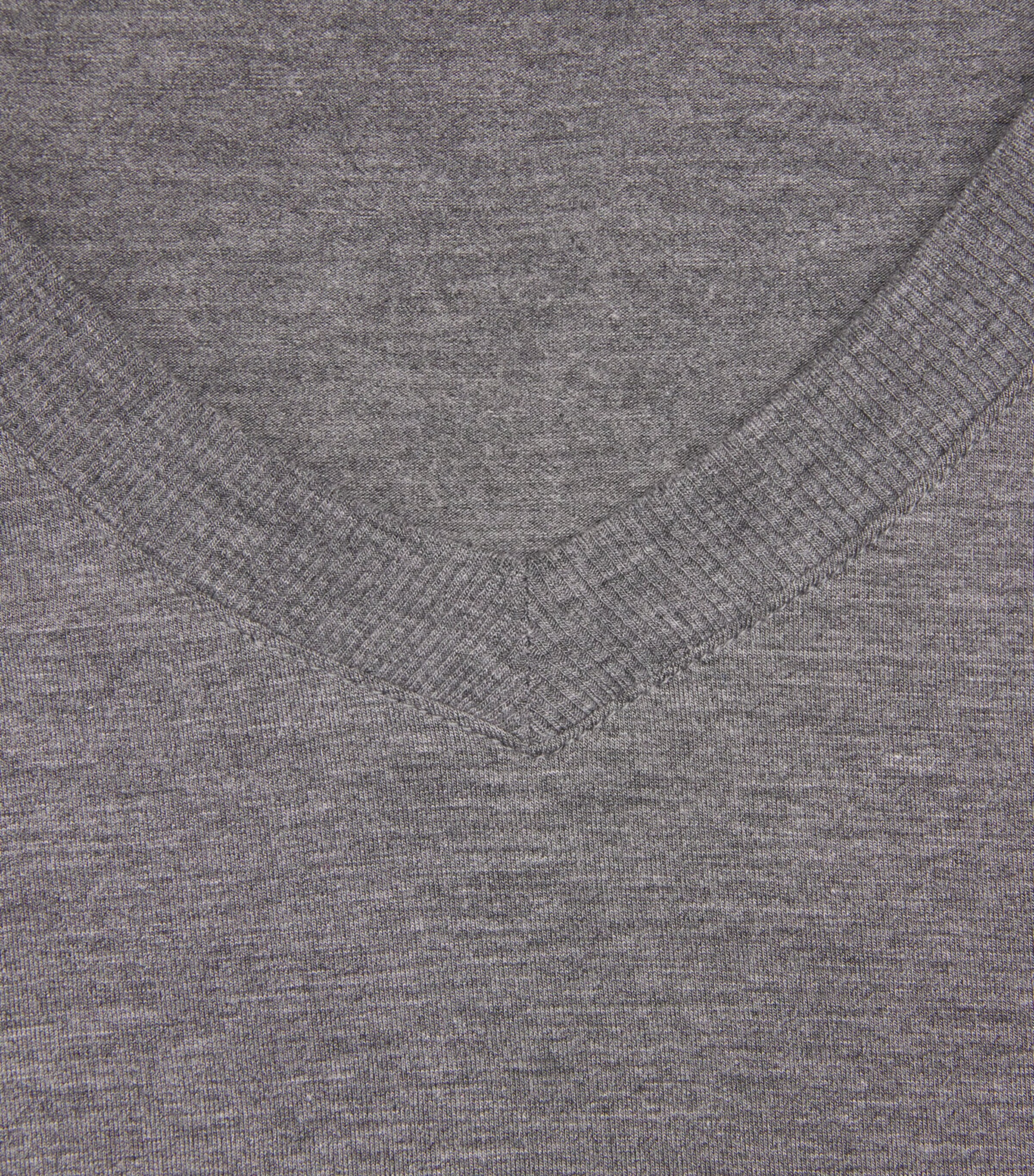 V-Neck Casuals T-Shirt 1945 STONE MELANGE Image 5