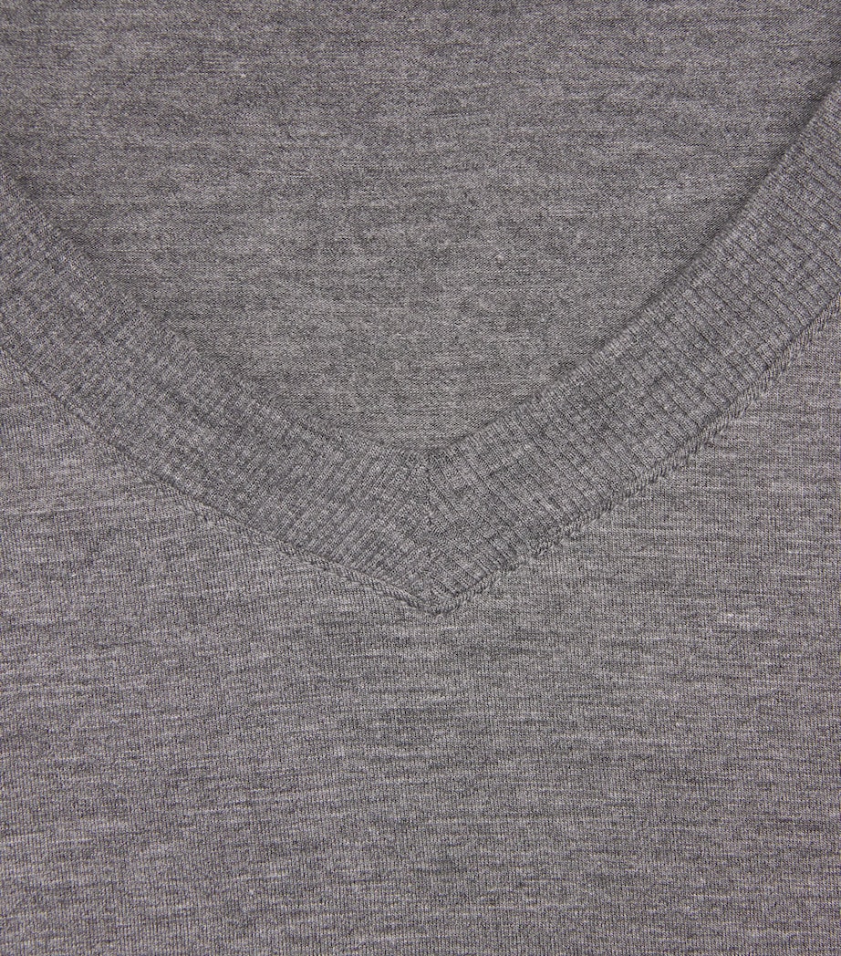 V-Neck Casuals T-Shirt 1945 STONE MELANGE Image 5