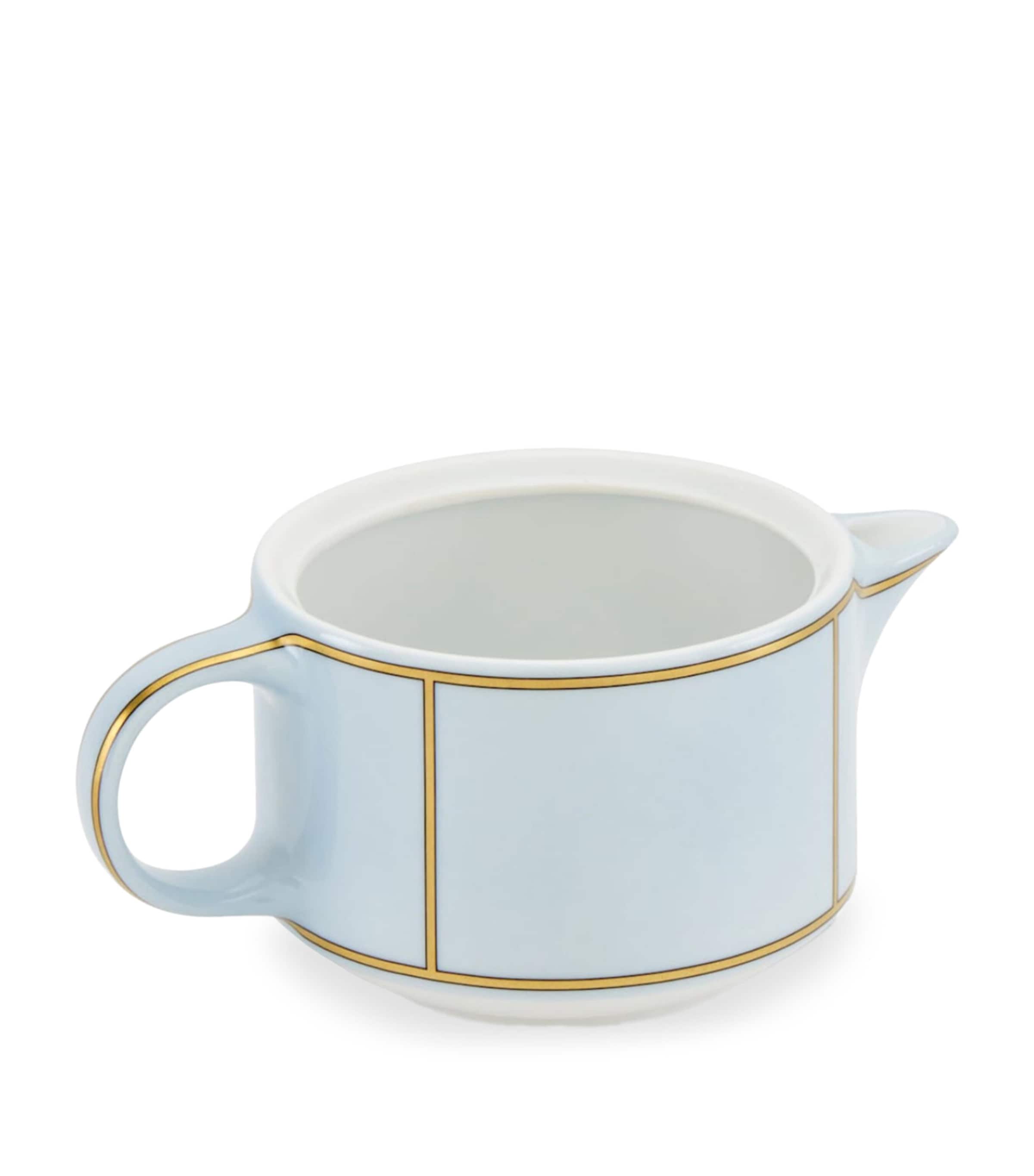 Ginori 1735 Porcelain Colonna Diva Celeste Milk Jug In Diva Celeste