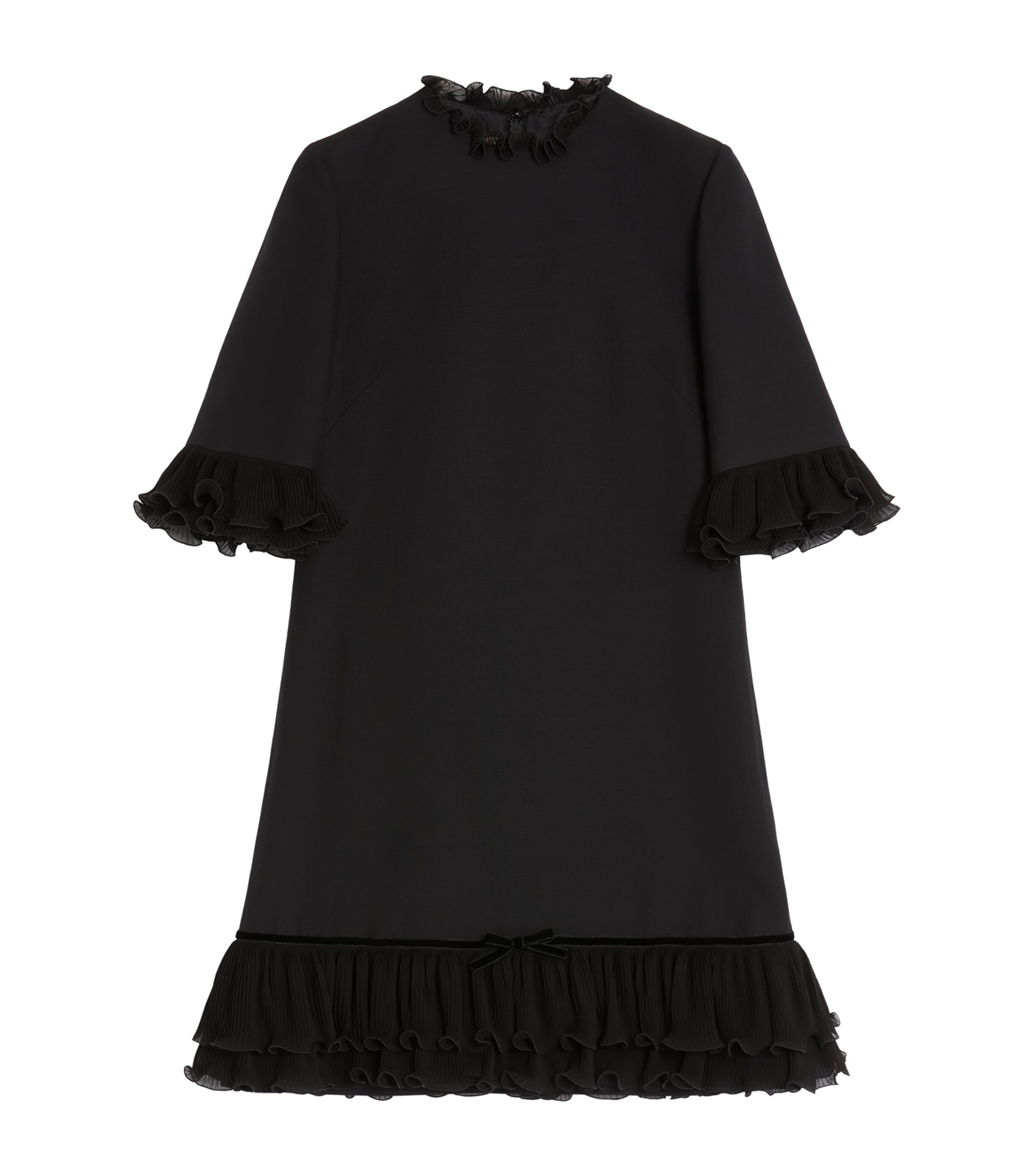 Valentino Womens Silk Ruffled Mini Dress Image 1
