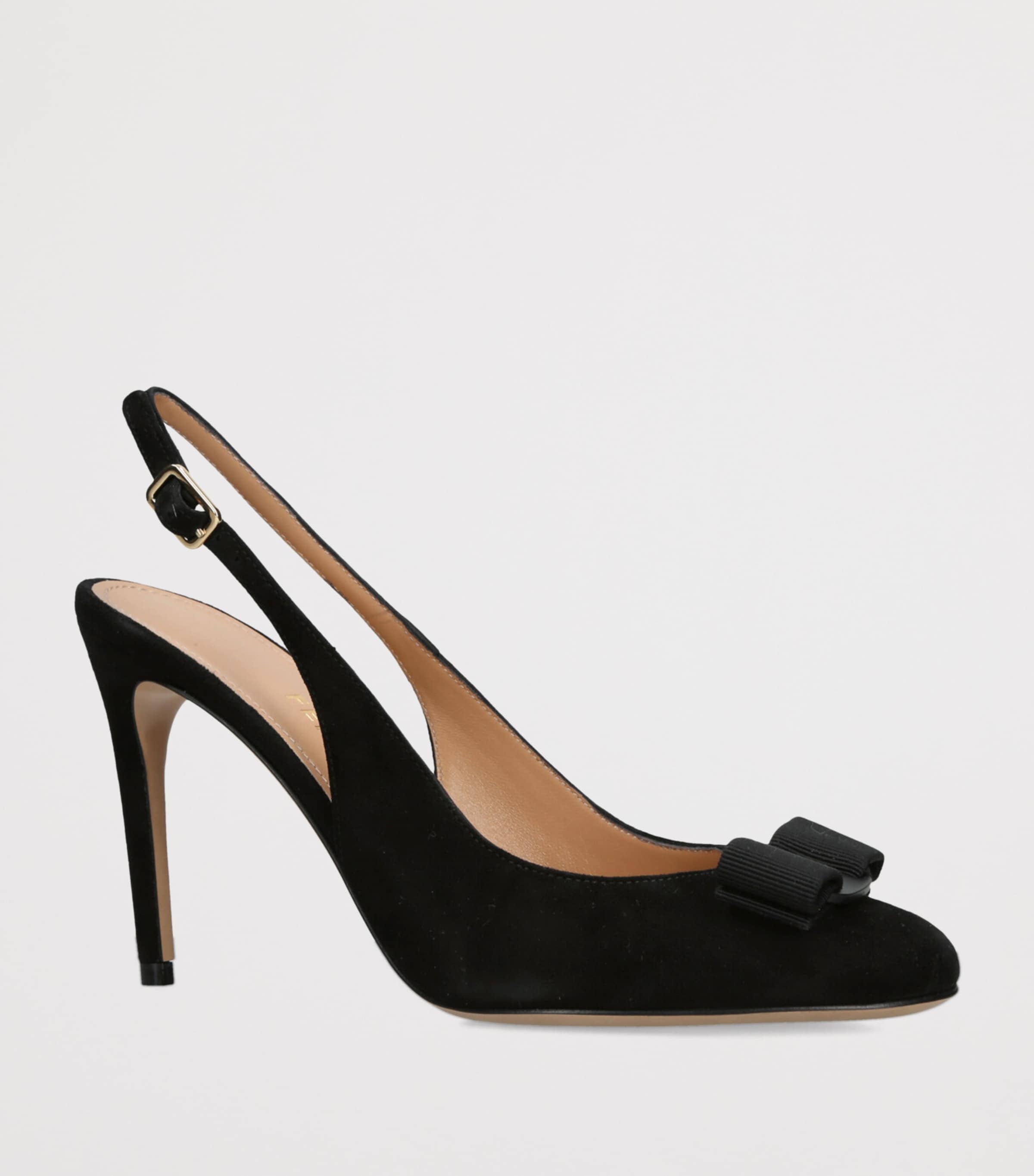 Suede Vibily Slingback Pumps 95 BLACK Image 3