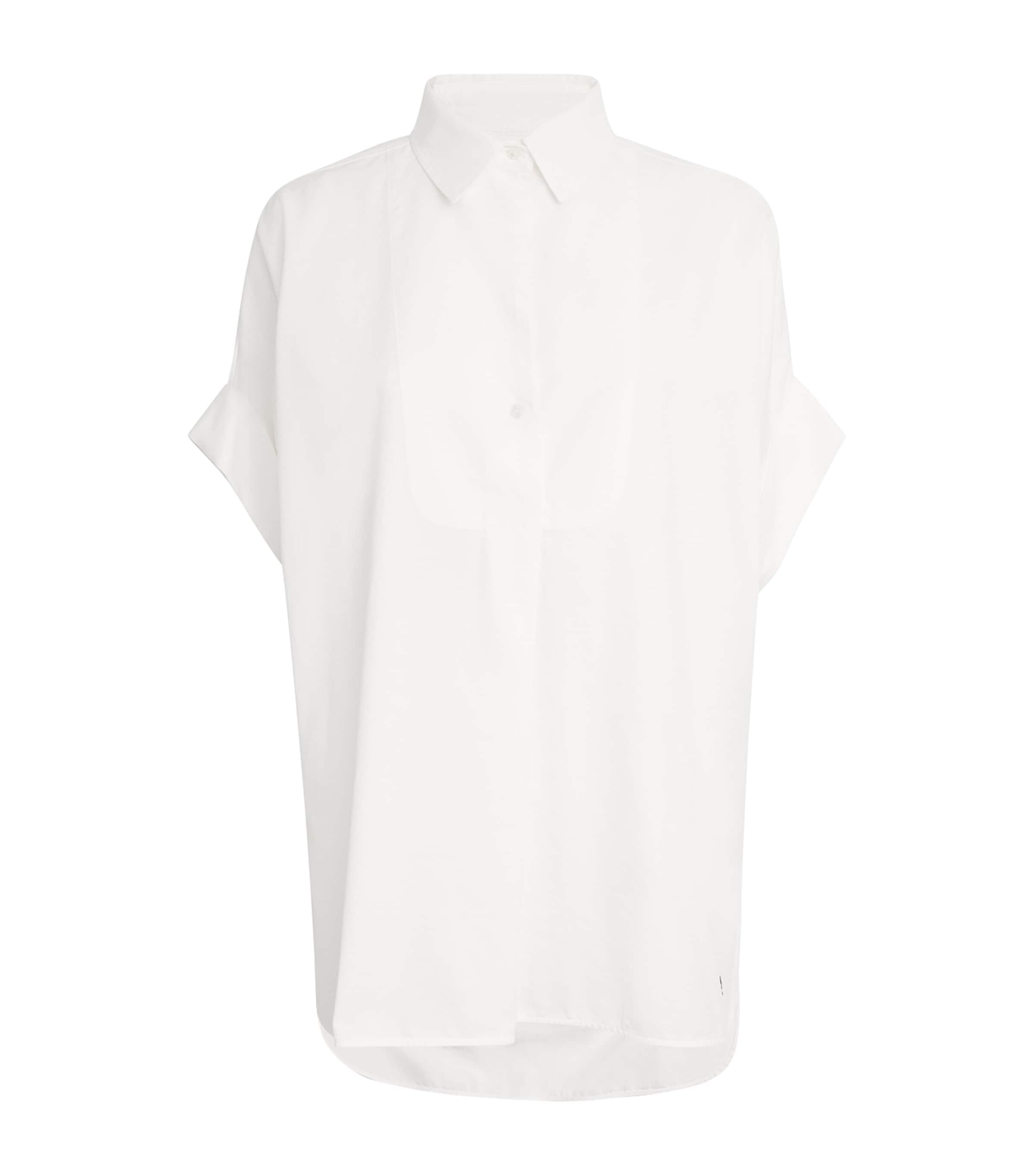 Shop Weekend Max Mara Cotton Short-sleeve Shirt In White