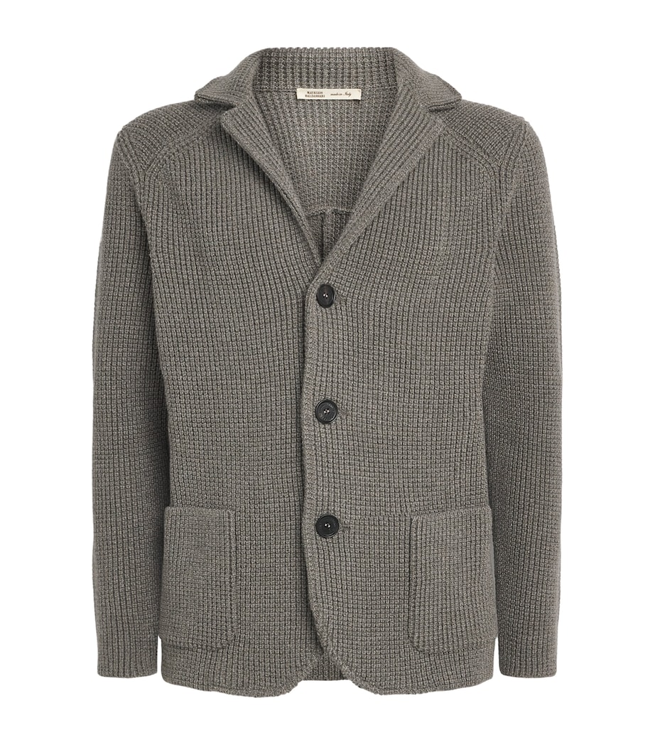 Maurizio Baldassari Mens Virgin Wool Brenta Shacket Lunar Rock Grey Image 1