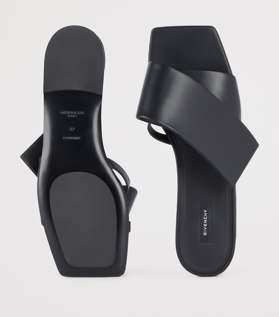 Givenchy Leather Sliced Square Sandals Image 4