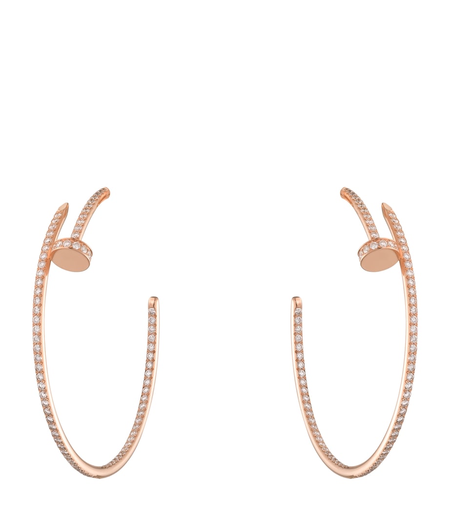 Rose Gold and Diamond Juste un Clou Hoop Earrings ROSE GOLD Image 1