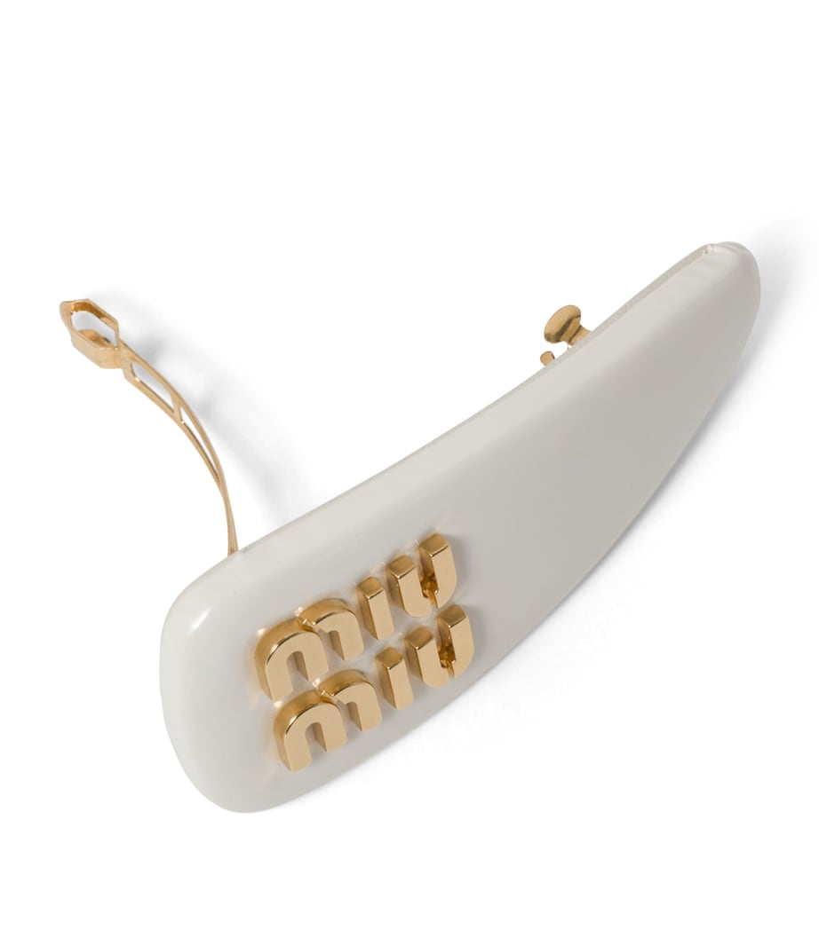 Leather Logo Hair Clip F0009 Image 4