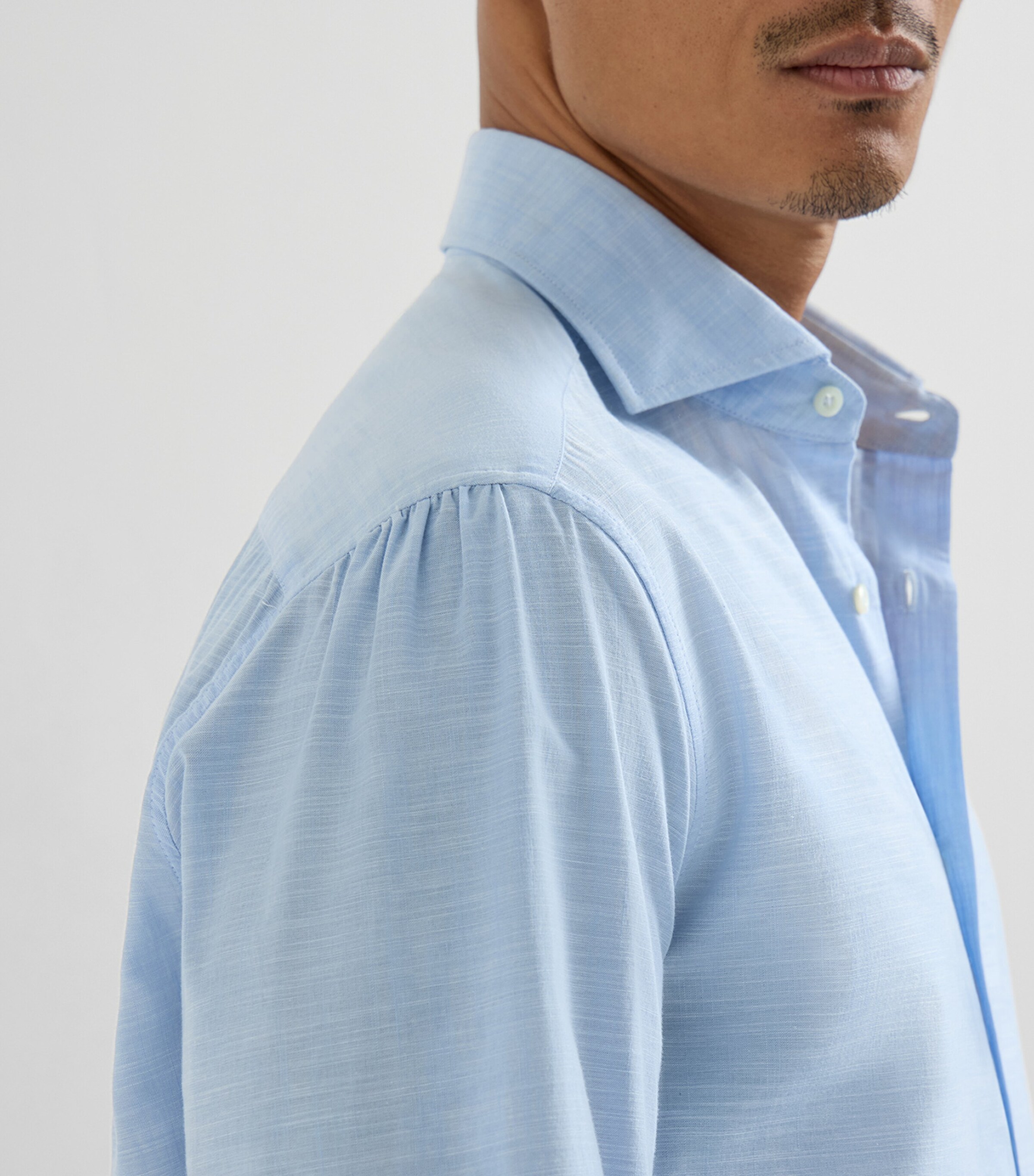 Brunello Cucinelli Mens Cotton Oxford Shirt Image 6