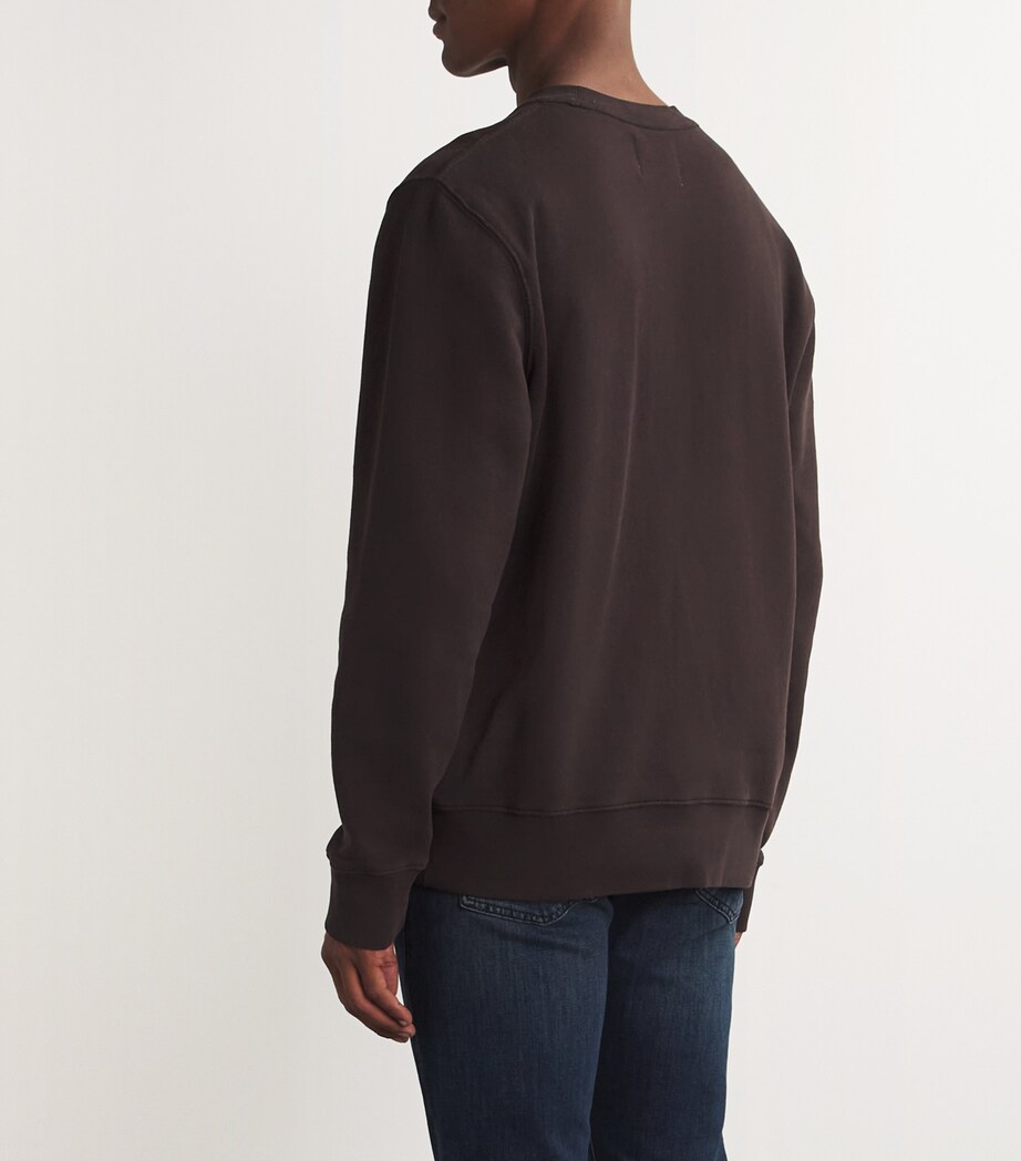 Cotton-Blend Vintage Sweatshirt BARRISTER (DK BROWN) Image 4