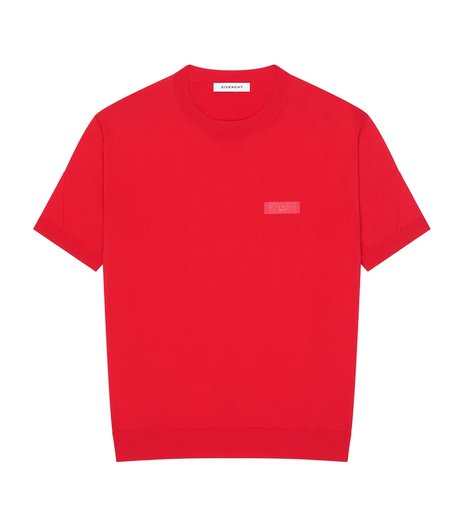 Givenchy Mens Cotton Logo-Tab T-Shirt Image 1