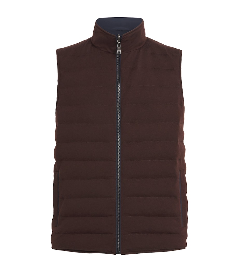 Cashmere-Down Reversible Gilet TX4.3 NAVY TX4.25/26 Image 1