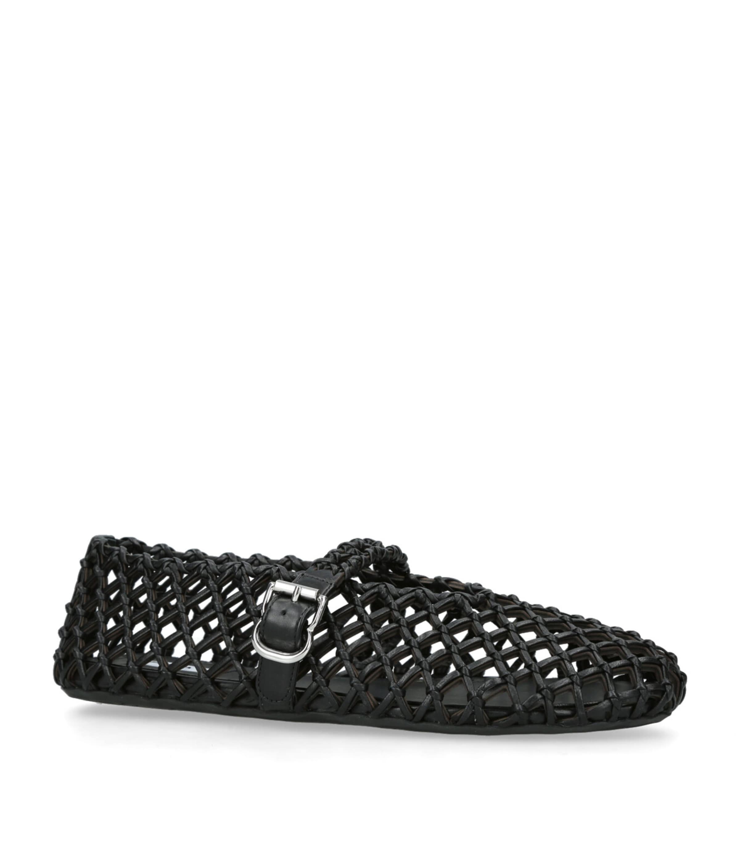【ALAIA】ヴィエンヌ レザー バレエ フラット ブラック 621fa5d0f32ea608d71086544bf68f