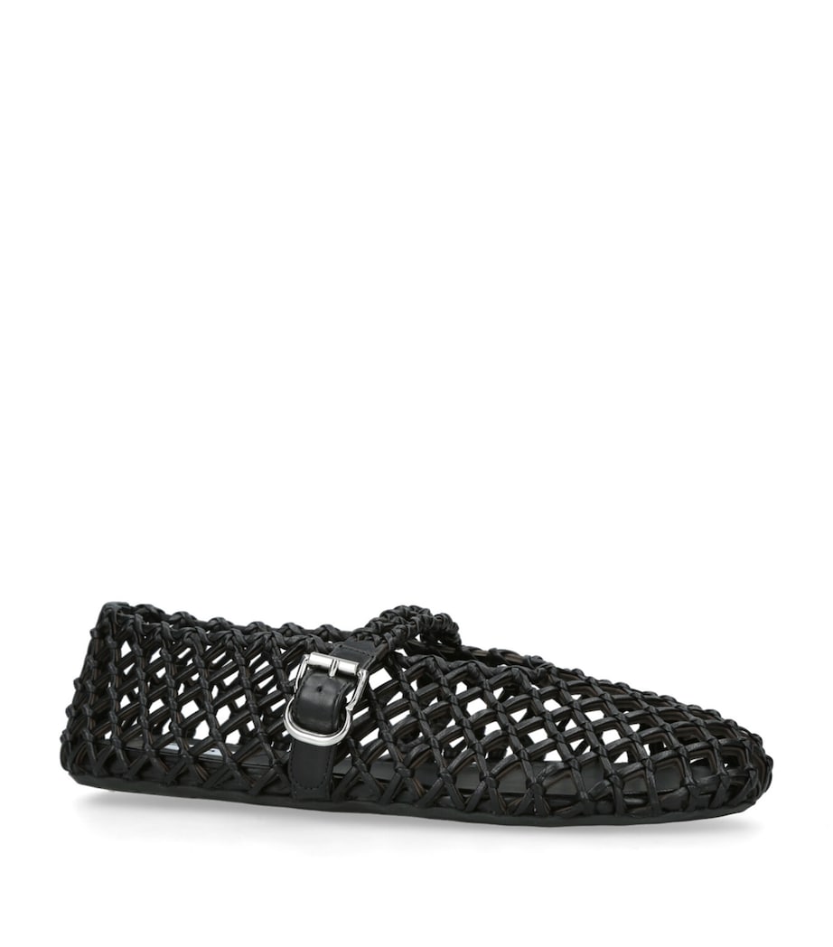 Leather Vienne Ballet Flat BLACK Image 3