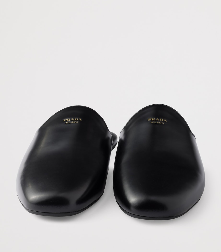 Leather Flat Mules F0002 Image 5