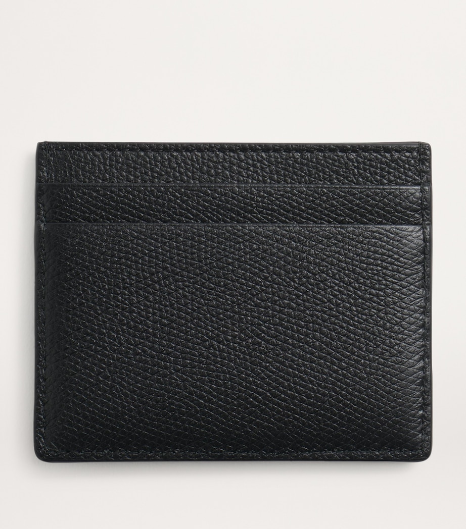 Leather VLogo Signature Card Holder 0NO Image 3