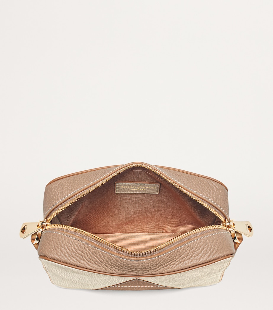 Leather 'A' Camera Bag TAUPE Image 4