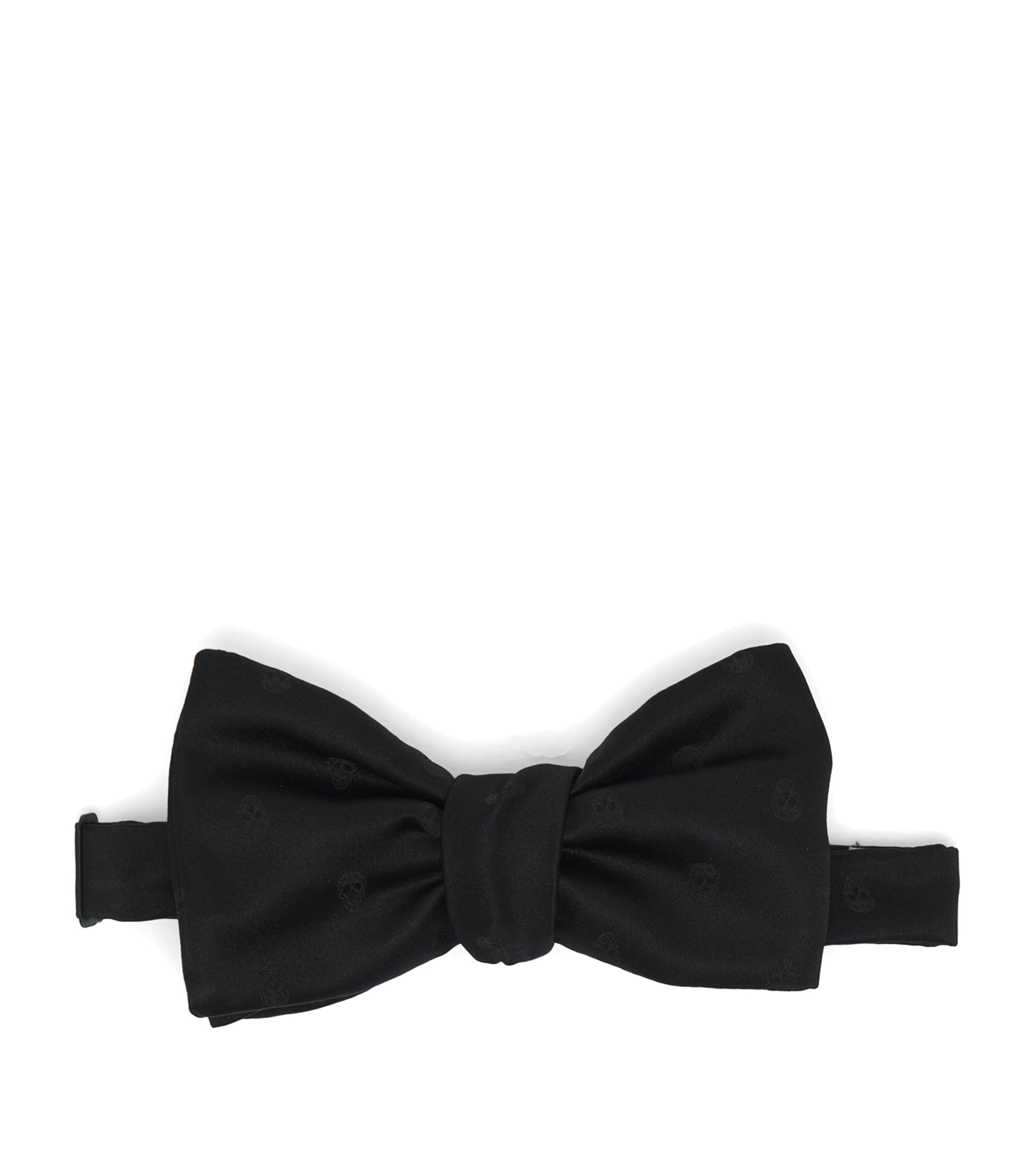 McQueen Womens Silk Skull Motif Bow Tie Image 1