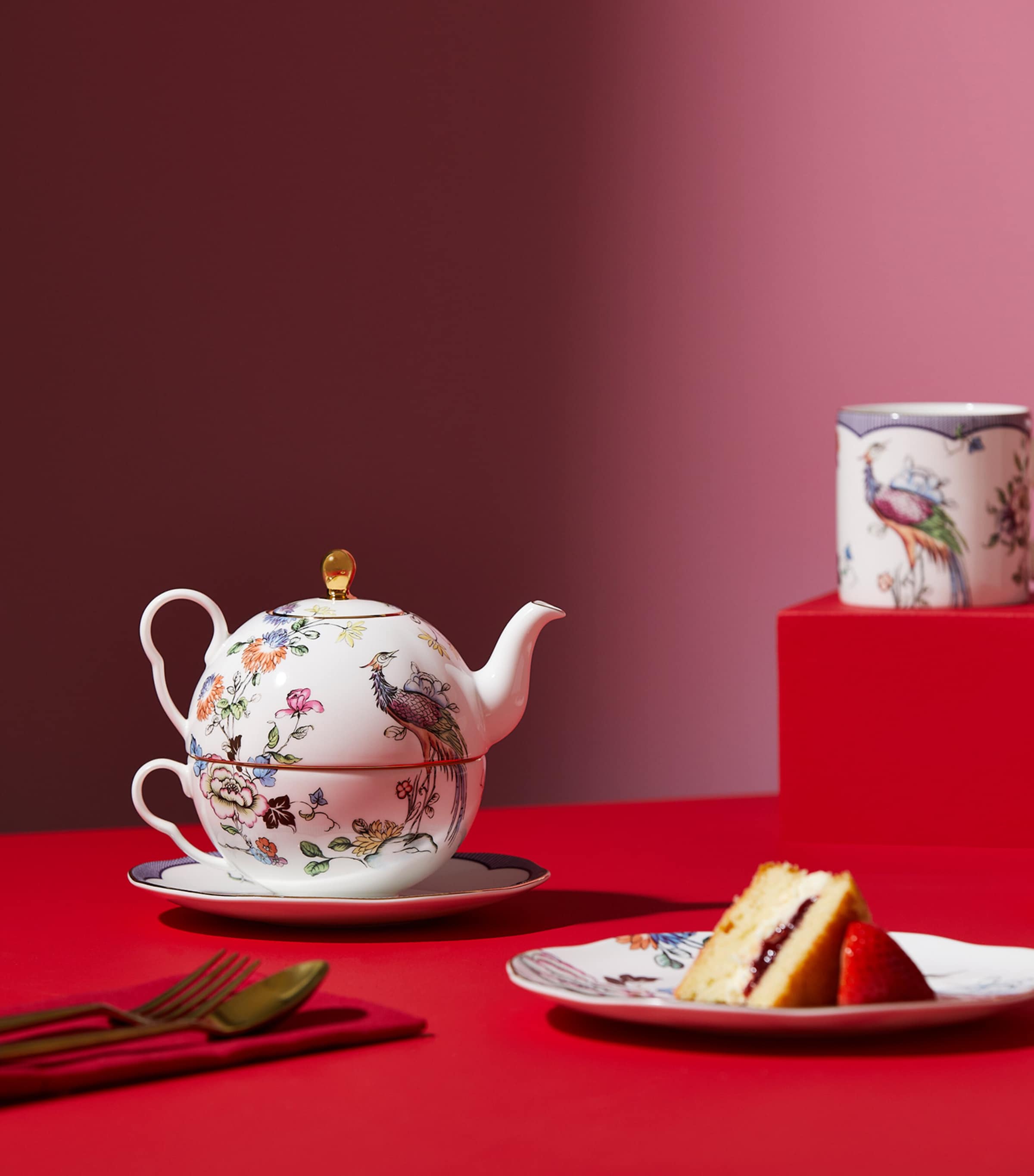 Fortune Teapot, Teacup and Saucer MULTI Image 2