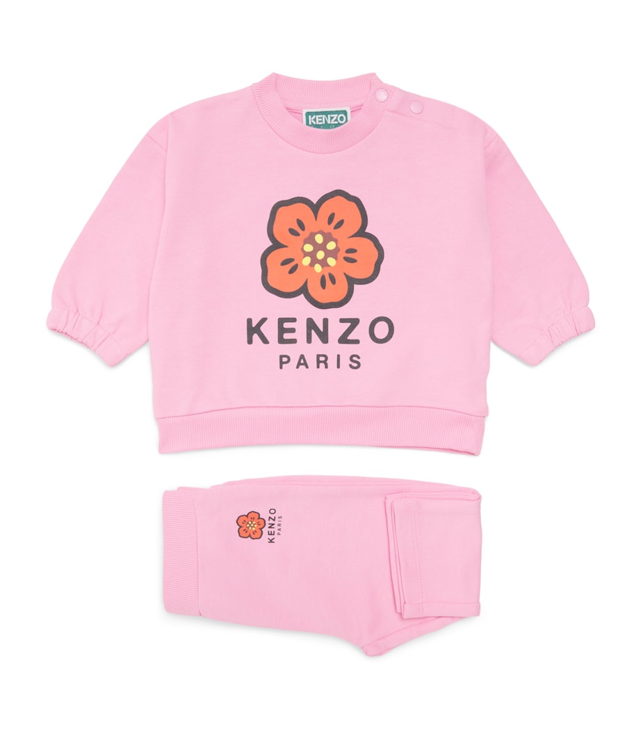 Kenzo Kids Cotton Flower Logo Tracksuit (6 Months-4 Years) Image 1