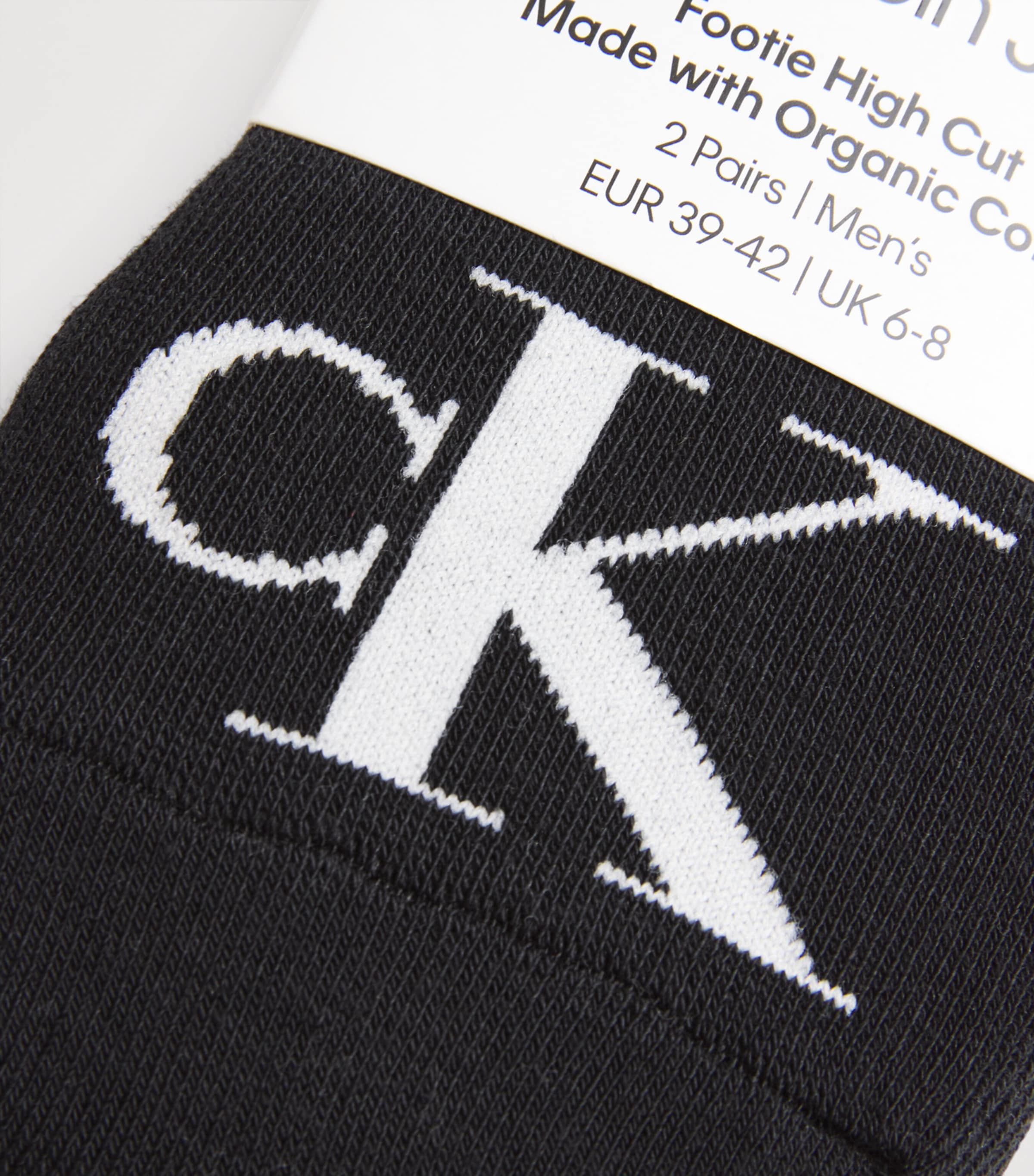 High-Cut Footie Socks (Pack of 2) 001 BLACK Image 2