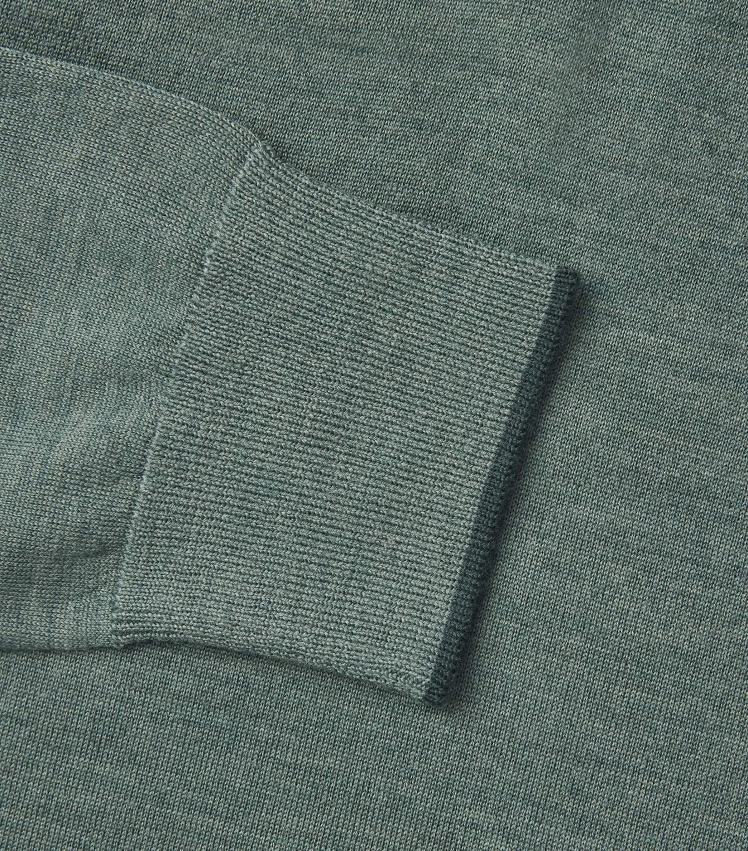 Fioroni Cashmere Mens Virgin Wool Long-Sleeve Polo Shirt Image 6